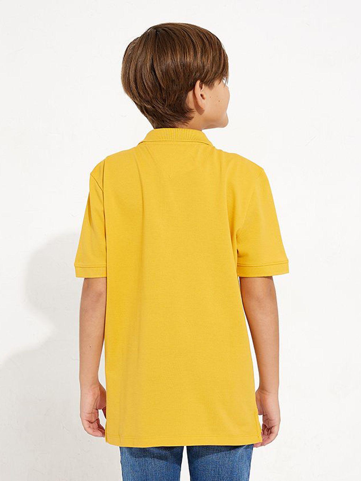 Polo Con Logo Arqueado Amarillo Tommy Hilfiger-2