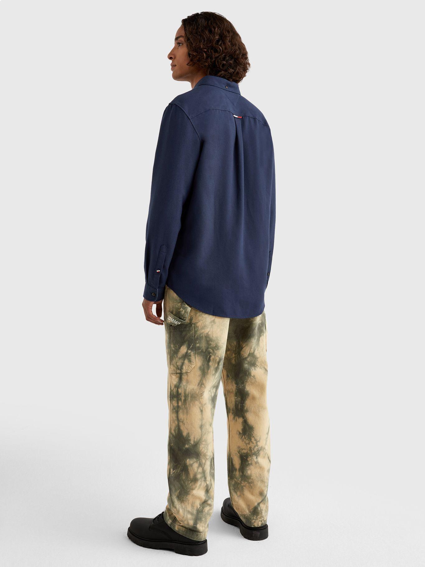 Camisa Solid Flannel Con Logo Azul Tommy Jeans-2