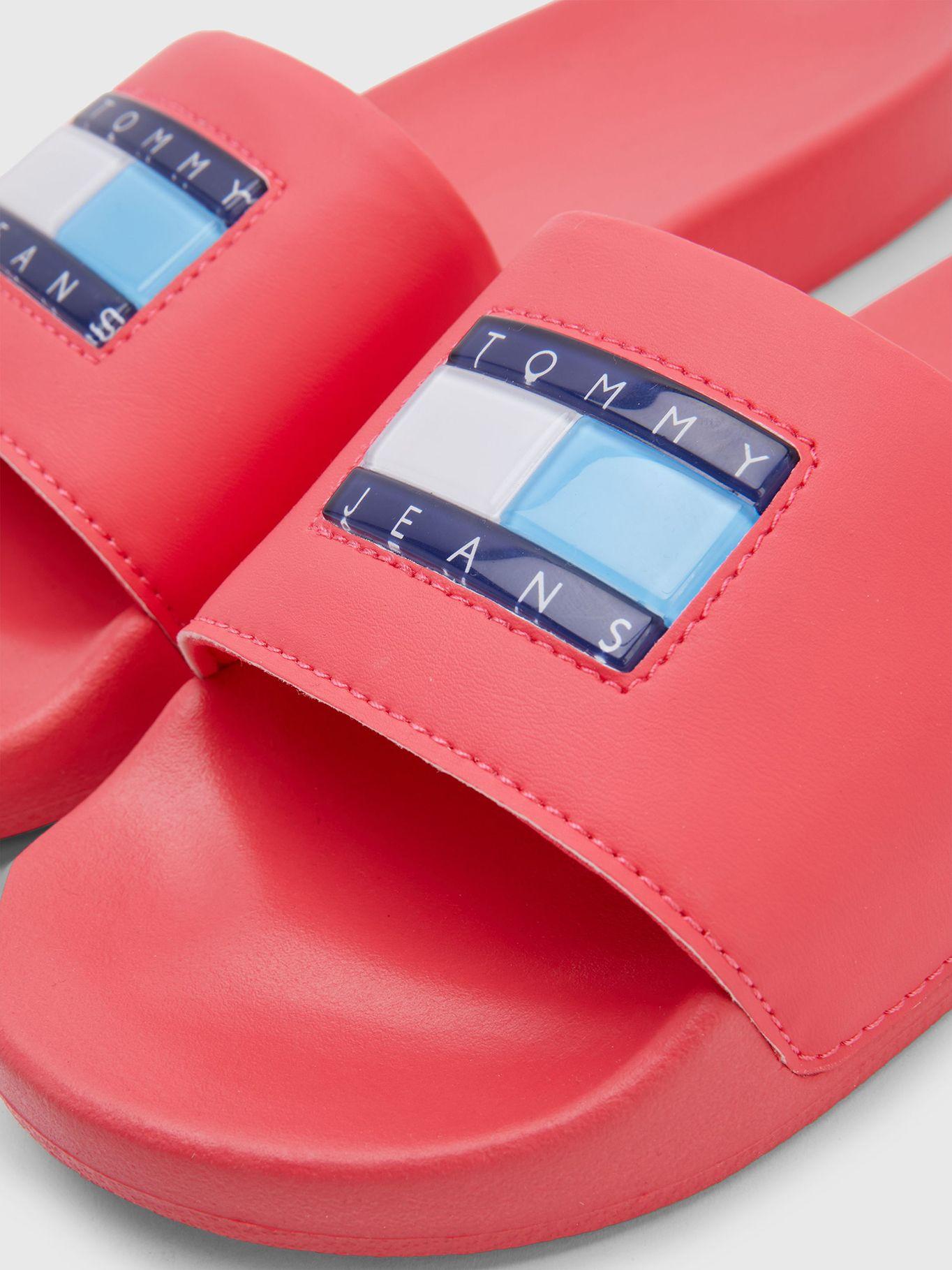 Sandalias Acolchadas Con Logo Rosado Tommy Hilfiger-2