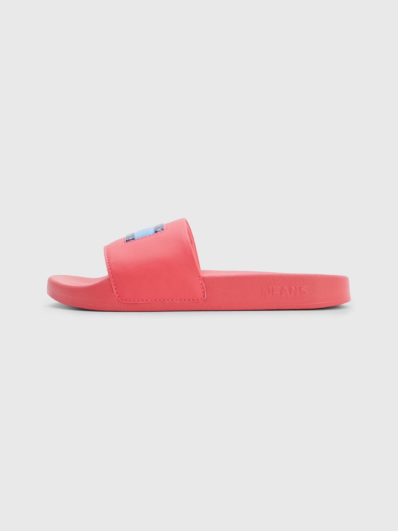 Sandalias Acolchadas Con Logo Rosado Tommy Hilfiger-3