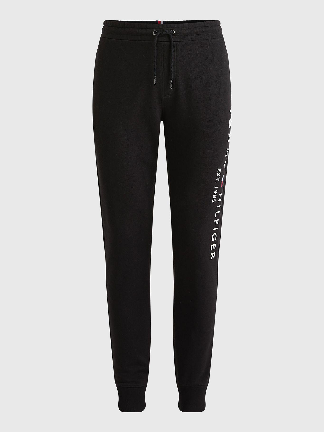 Joggers 1985 Essential Negro Tommy Hilfiger-3