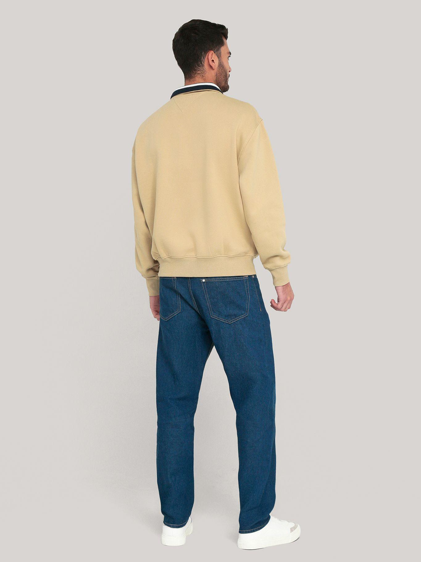 Polerón Relaxed Con Medio Cierre Beige Tommy Jeans-2