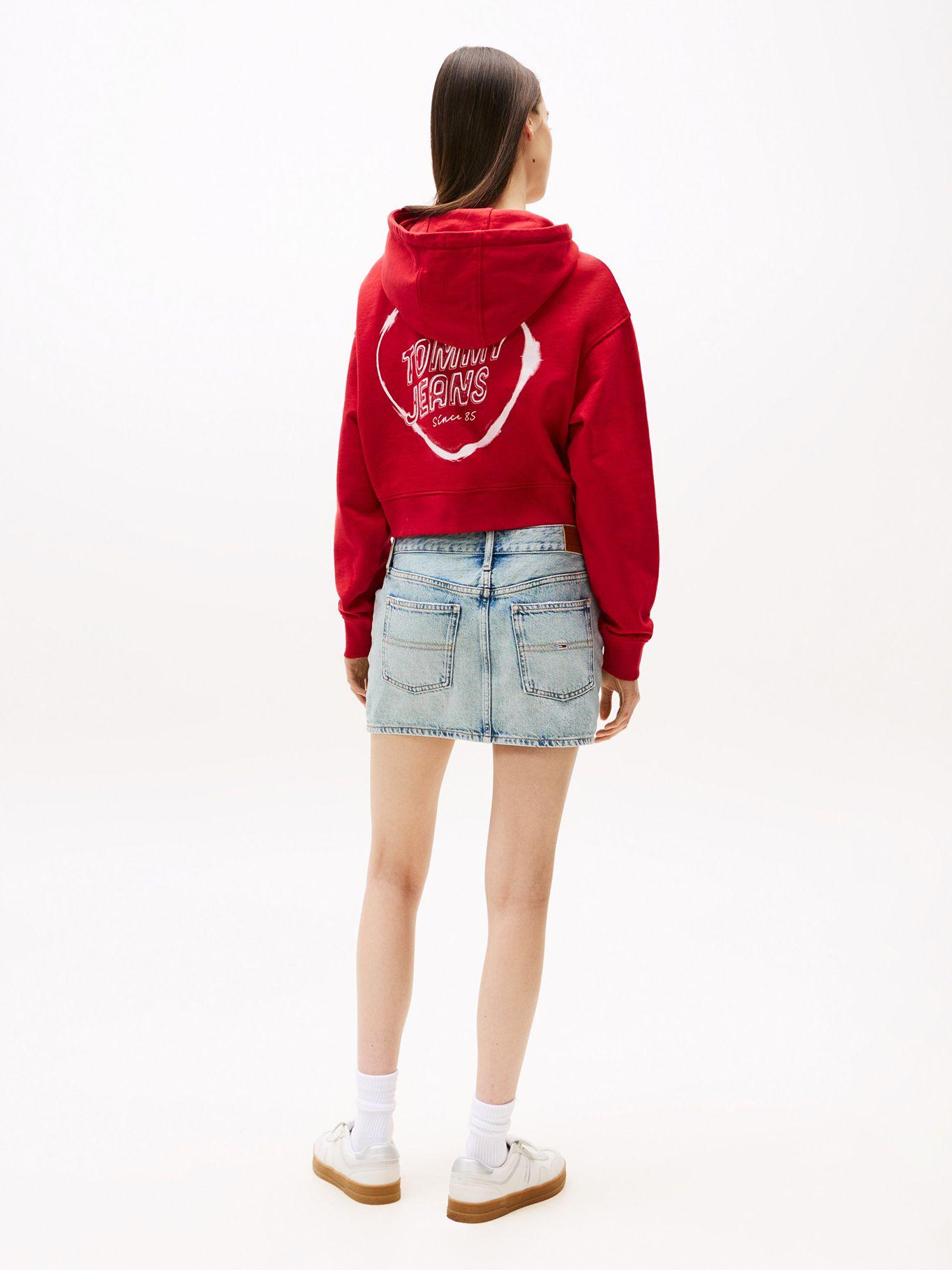 Polerón Hoodie Relaxed Cropped Rojo XLE Tommy Jeans-2