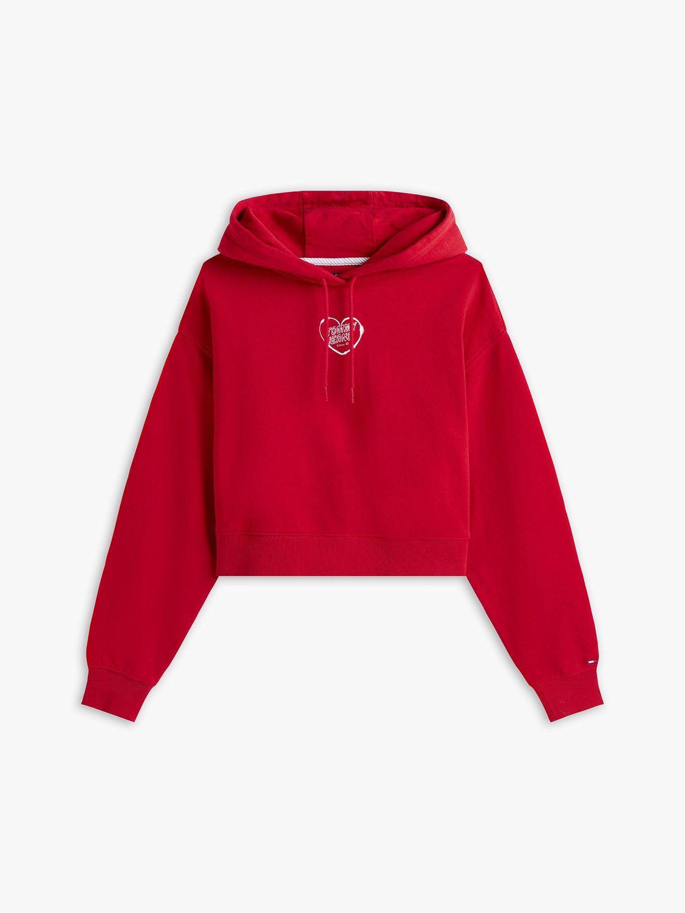 Polerón Hoodie Relaxed Cropped Rojo XLE Tommy Jeans-4