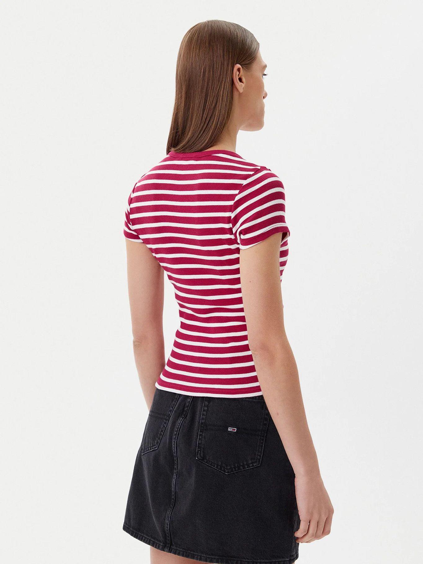 Polera De Rayas Slim Fit Rojo Tommy Jeans-2