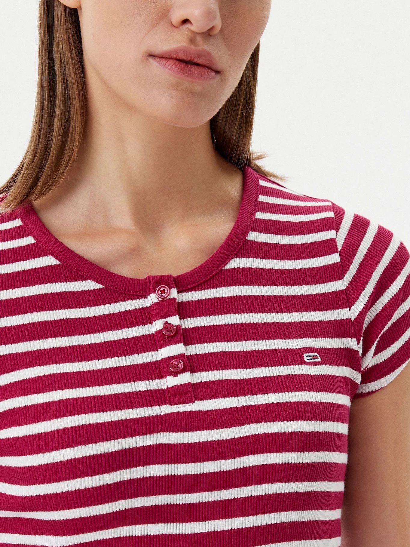 Polera De Rayas Slim Fit Rojo Tommy Jeans-3
