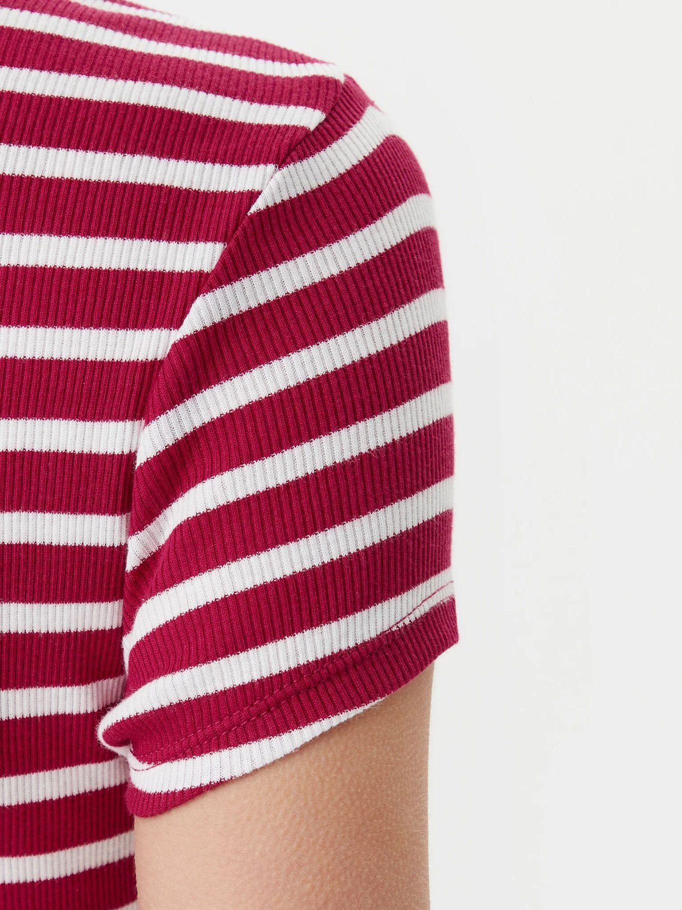 Polera De Rayas Slim Fit Rojo Tommy Jeans-4