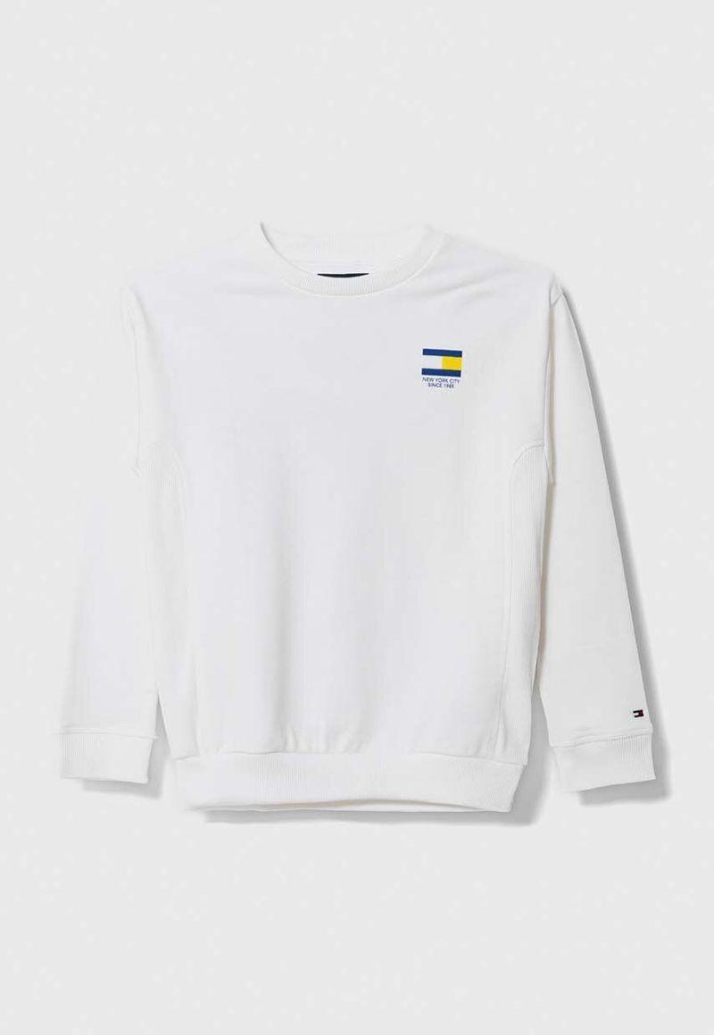 Polerón Multi Flag Logo Blanco Tommy Hilfiger-0