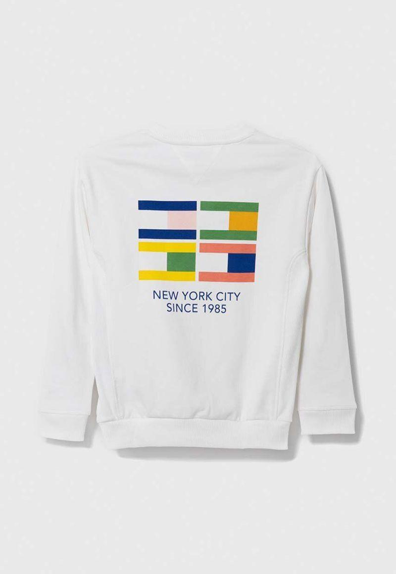 Polerón Multi Flag Logo Blanco Tommy Hilfiger-1