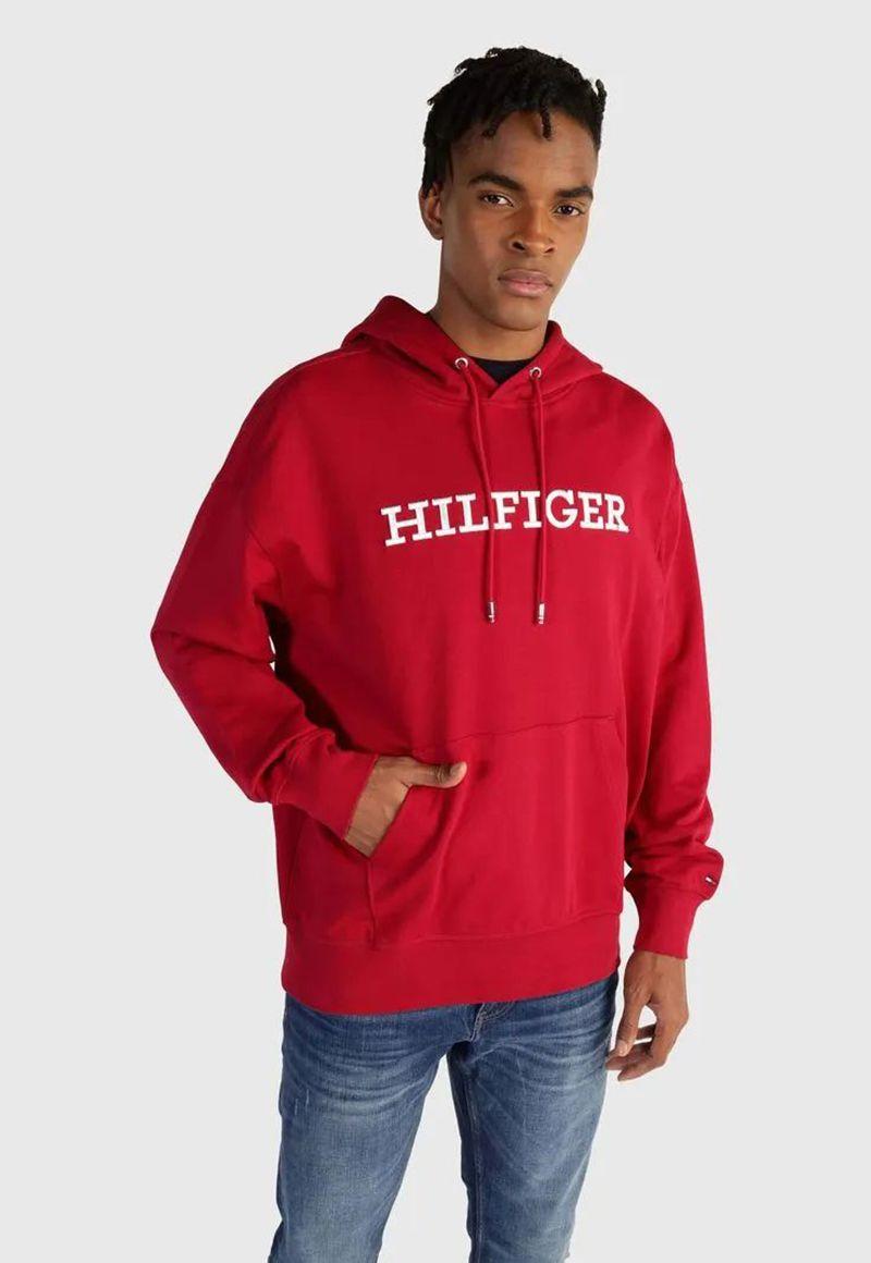 POLERÓN HOODIE MONOTYPE ROYAL ROJO TOMMY HILFIGER-0