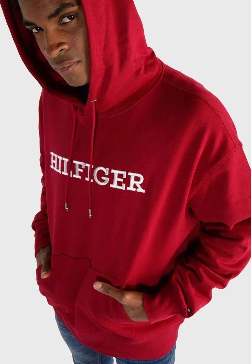 POLERÓN HOODIE MONOTYPE ROYAL ROJO TOMMY HILFIGER-4