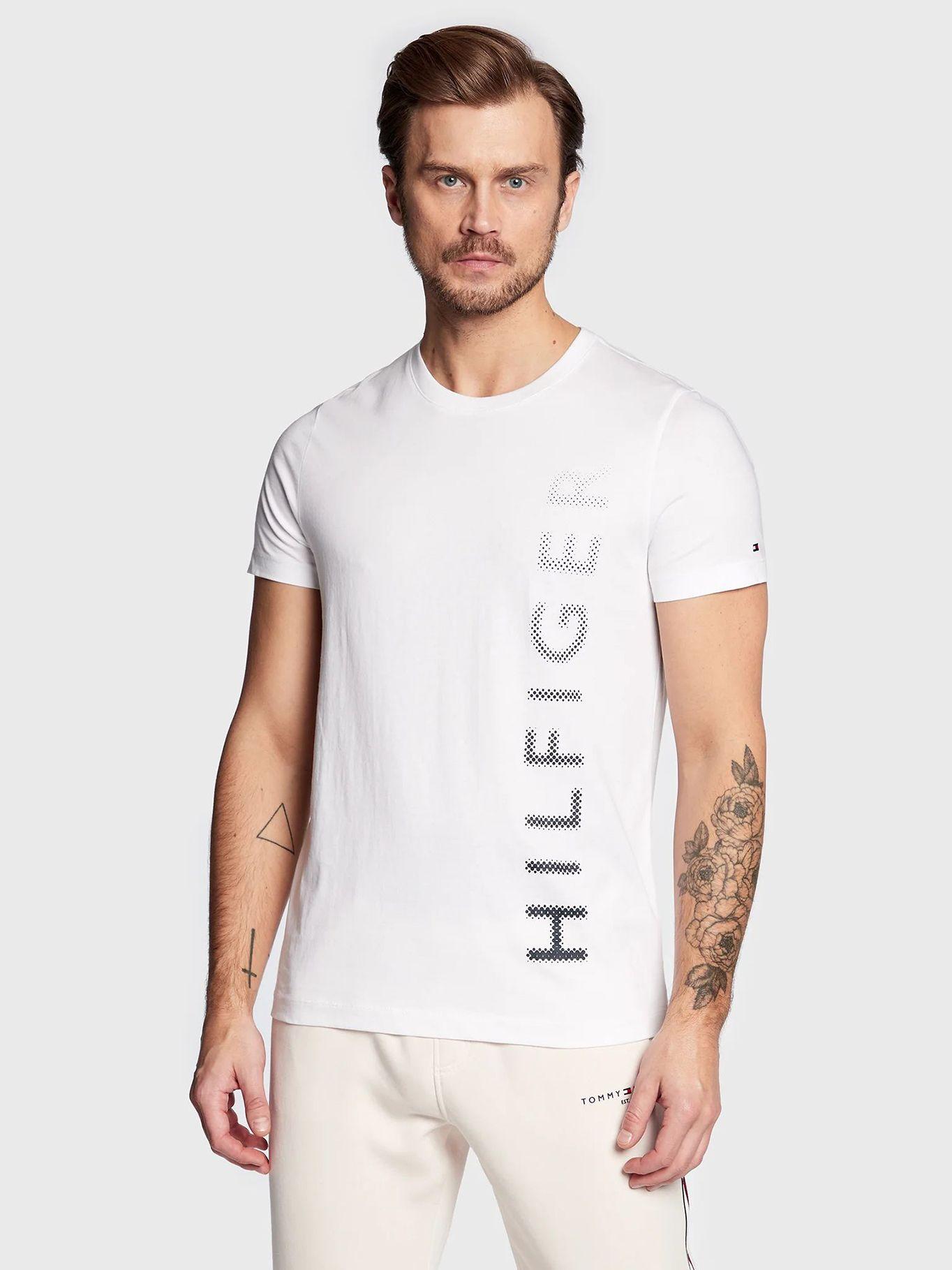 Polera Logo Vertical Degrade Blanco Tommy Hilfiger-0
