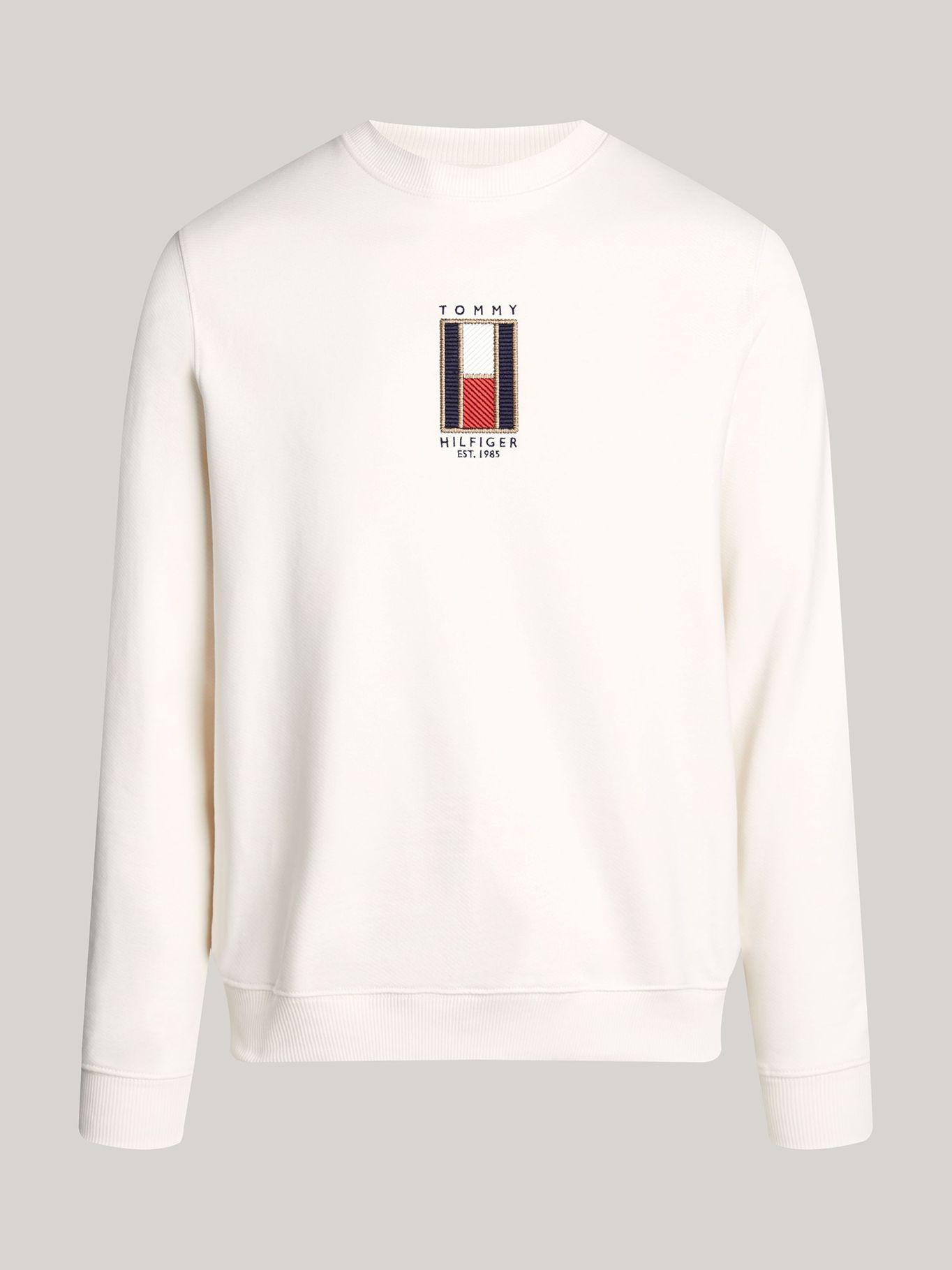 Polerón Con Logo Vertical Bordado Blanco Tommy Hilfiger-4