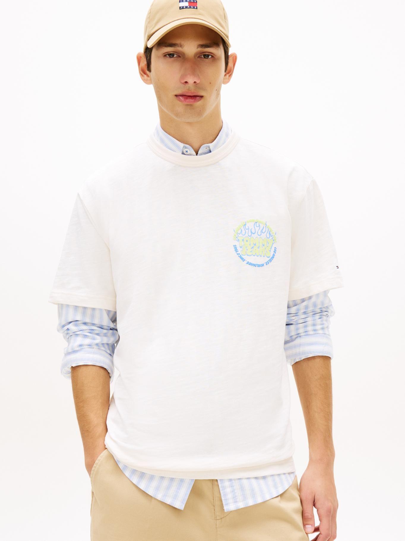Polera Con Logo Estampado Relaxed Fit-0