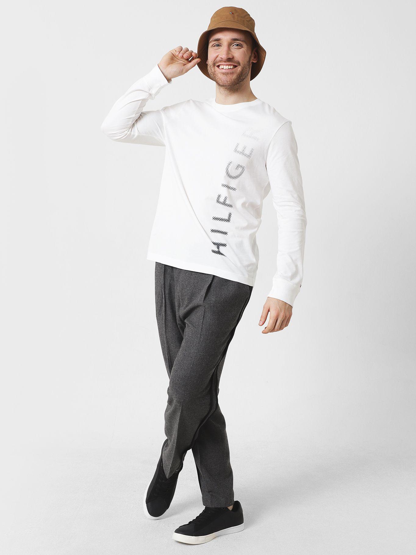 Polera Im Con Logo Vertical Blanco Tommy Hilfiger-1