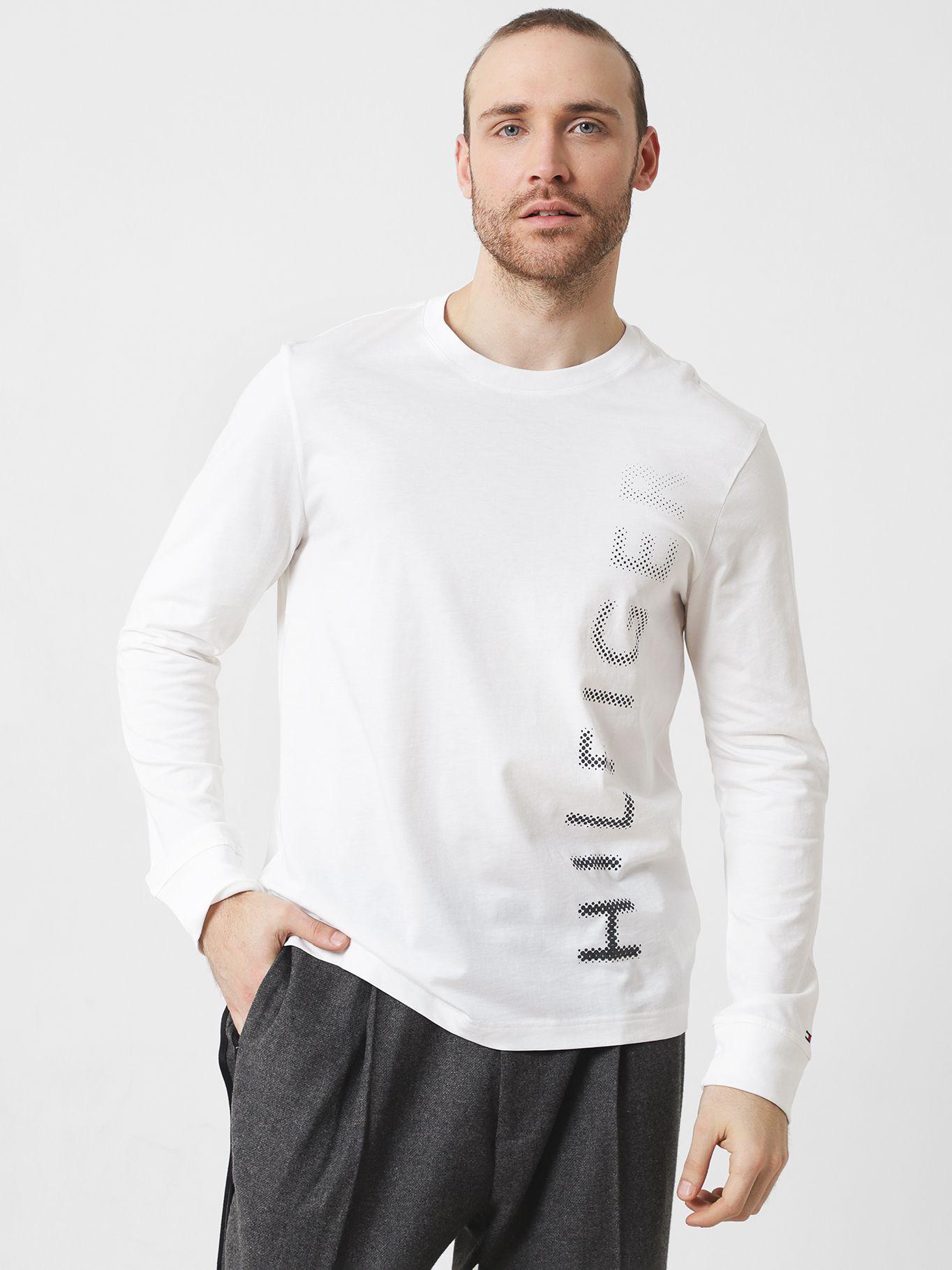 Polera Im Con Logo Vertical Blanco Tommy Hilfiger-0