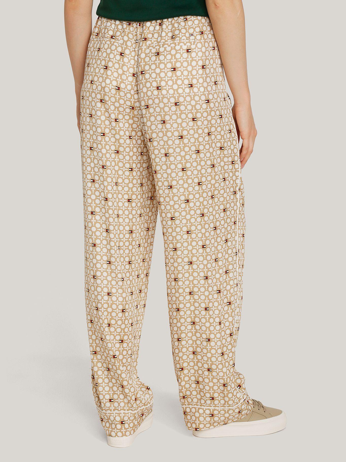 Pantalón De Rayas Con Corte Amplio Beige Tommy Hilfiger-2