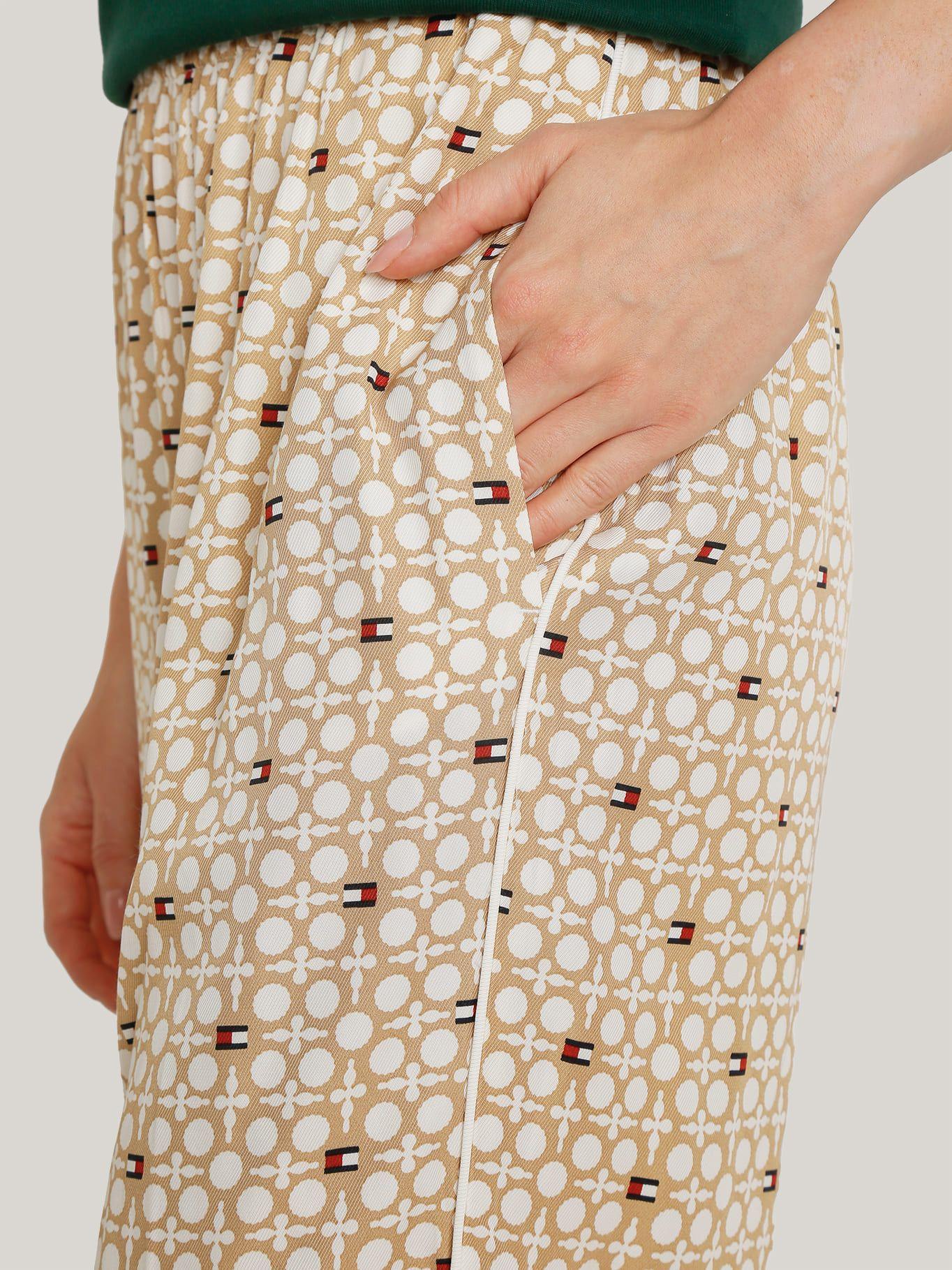 Pantalón De Rayas Con Corte Amplio Beige Tommy Hilfiger-3