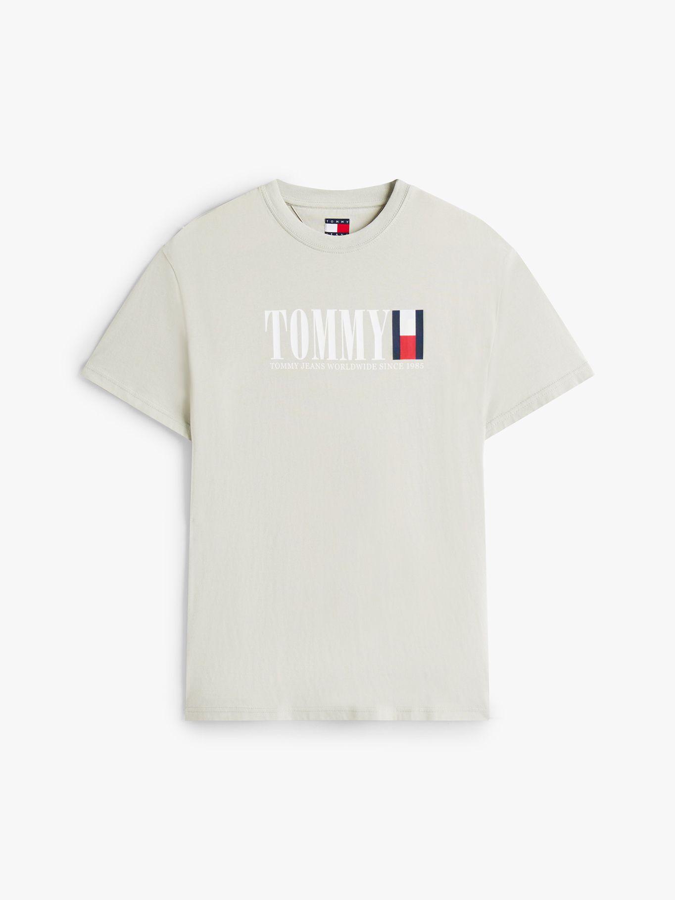 Polera C-Neck Con Logo Verde M1C Tommy Jeans-4