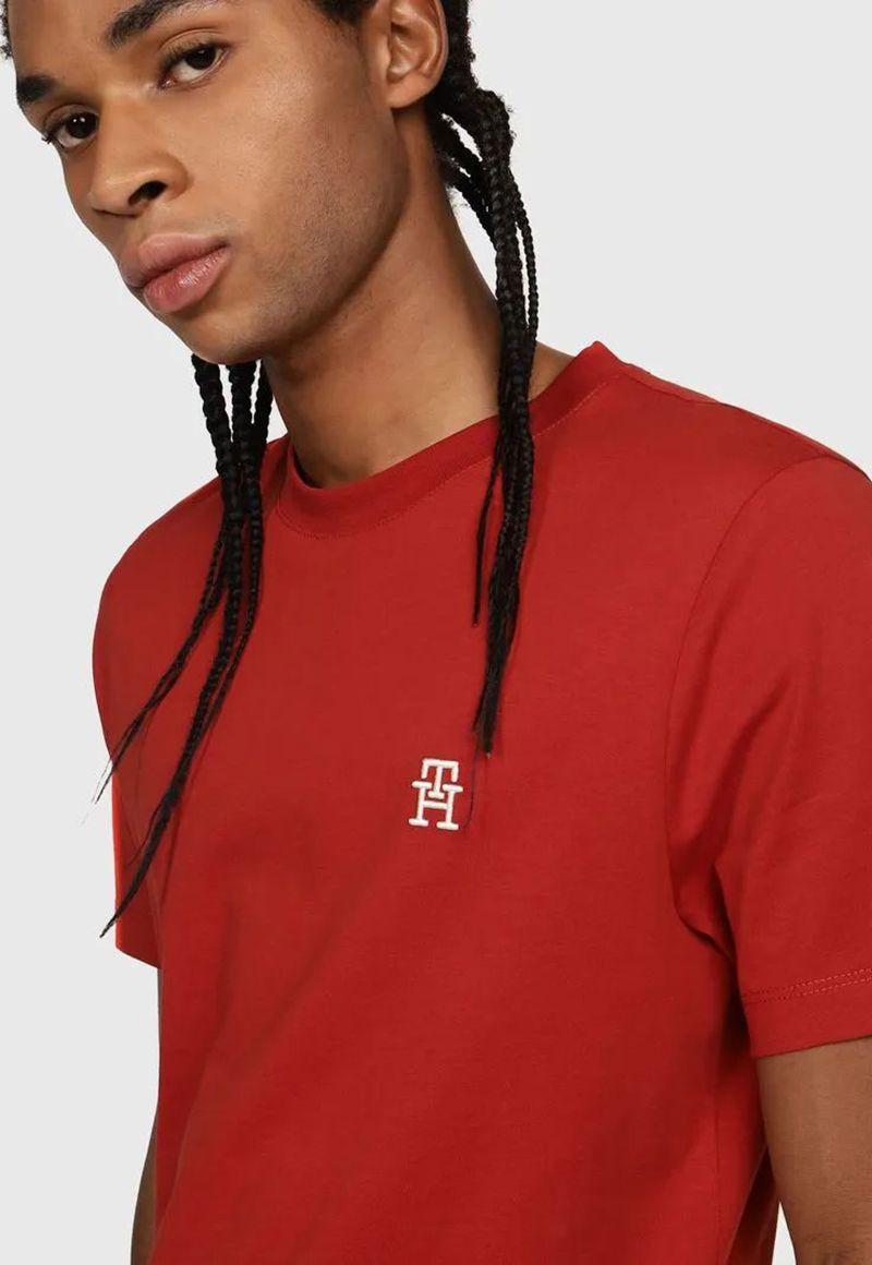 Polera Logo Monogram Regular Rojo Tommy Hilfiger-3