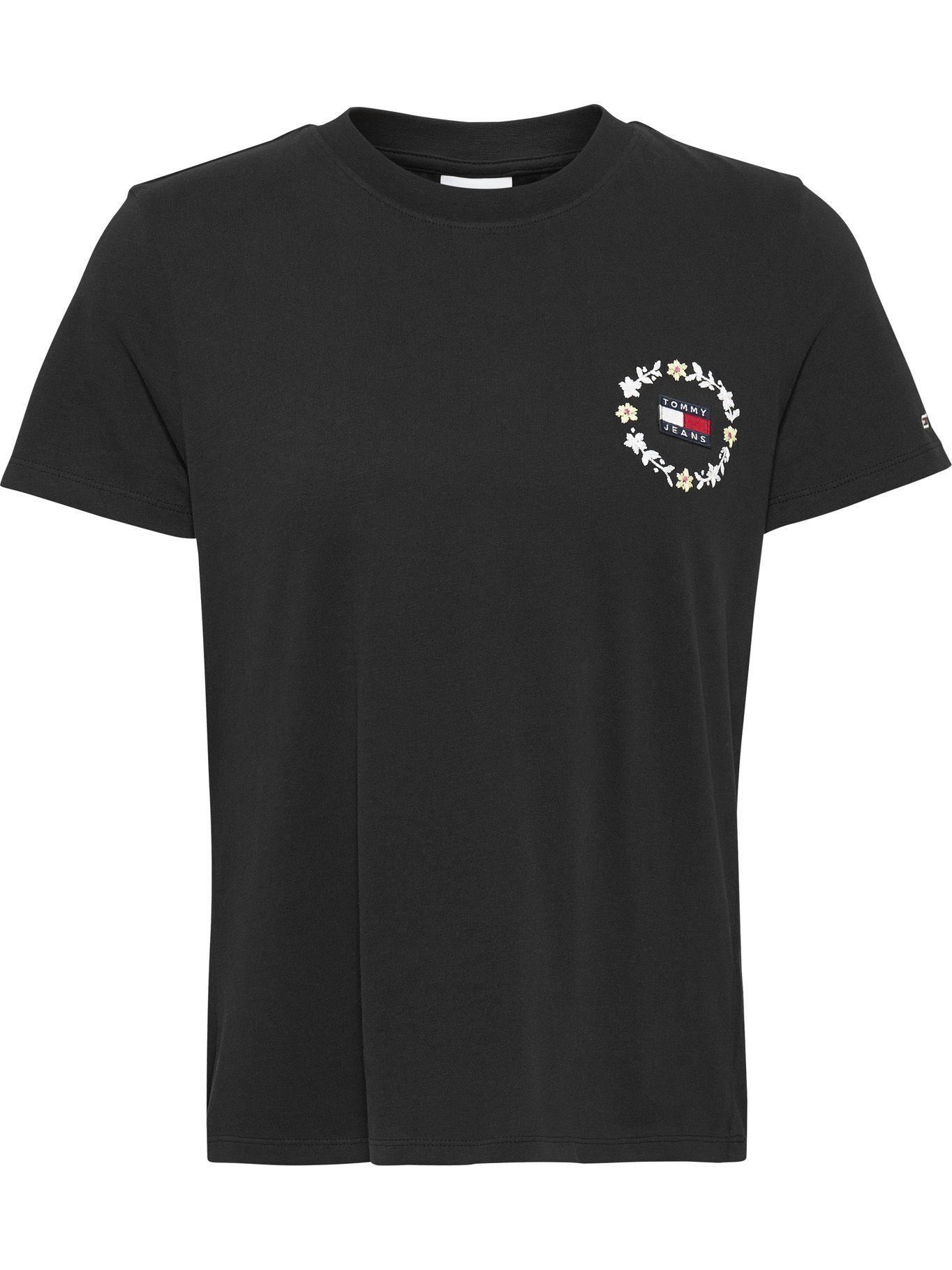 Polera Floral Print Negro Tommy Jeans F2-0