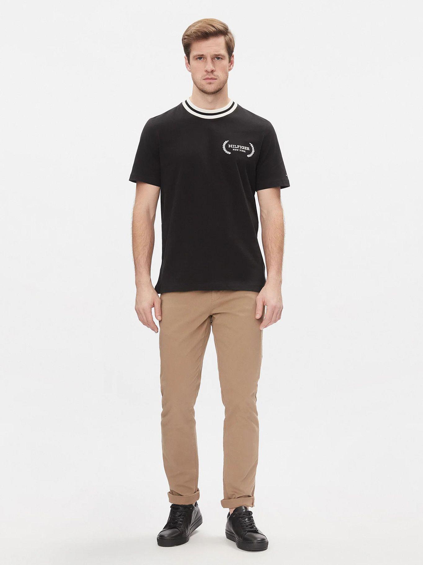 POLERA DE CUELLO RIBETEADO NEGRO TOMMY HILFIGER-1