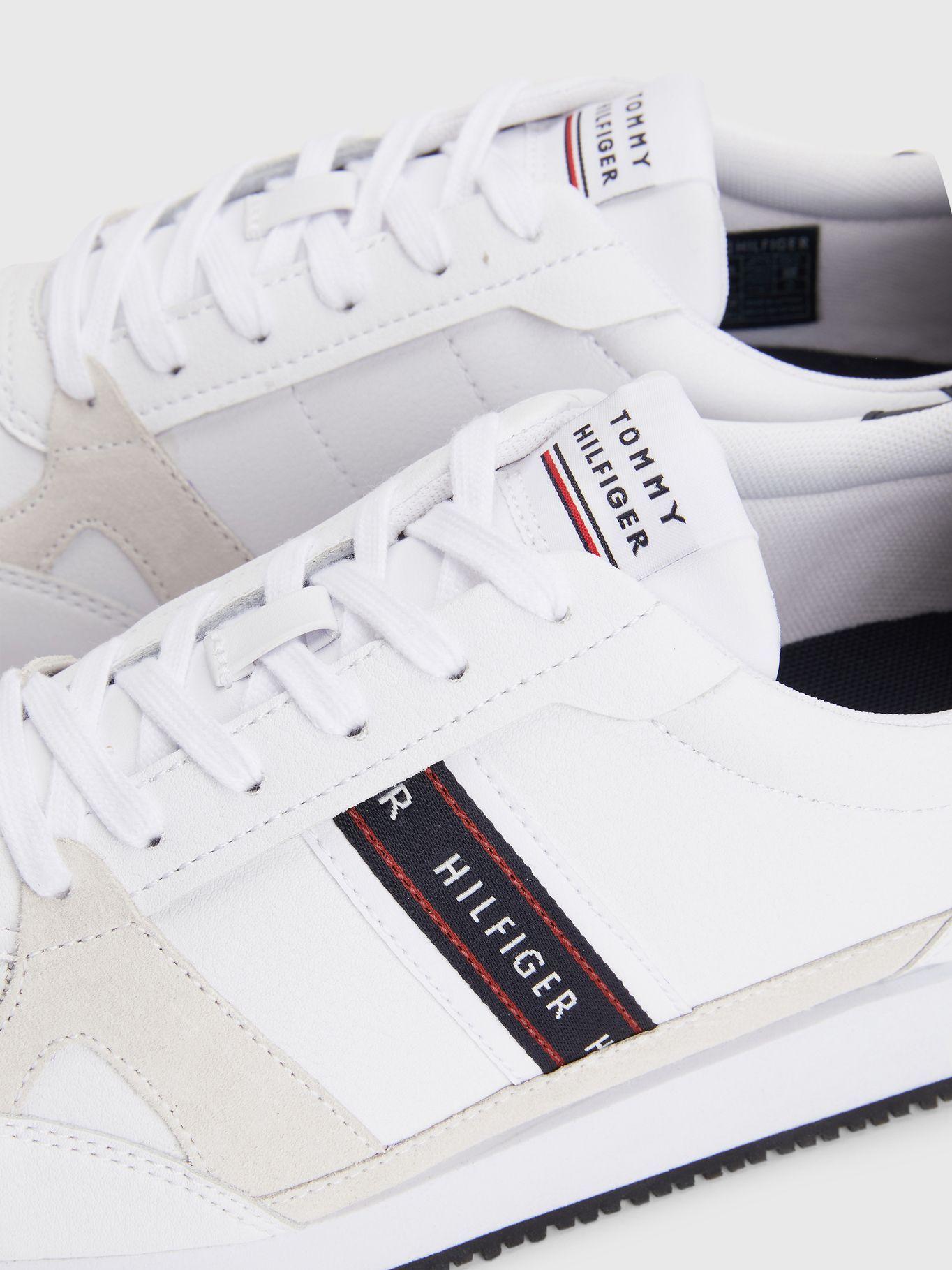 Zapatillas Running En Cuero Blanco Tommy Hilfiger-2