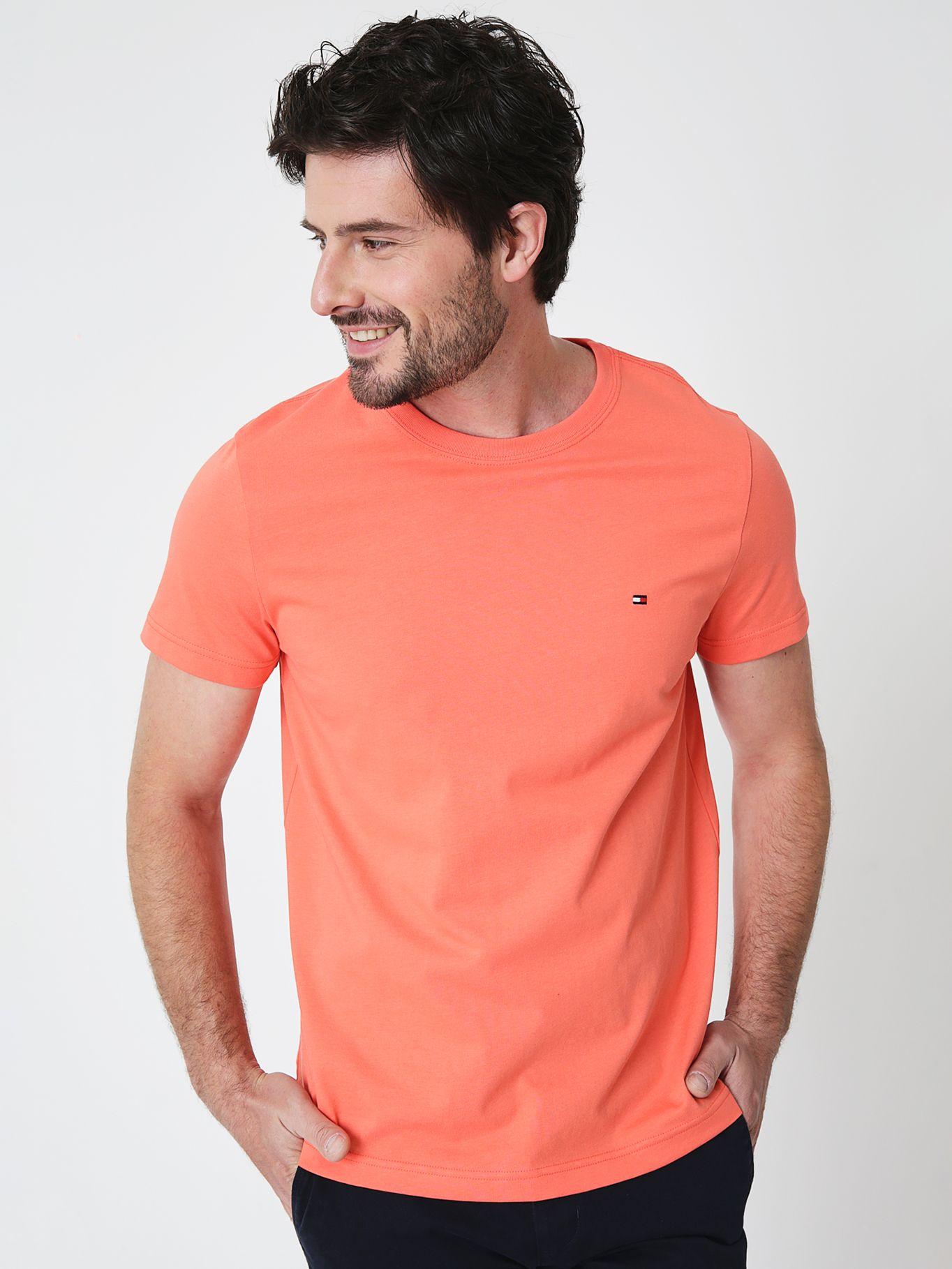 Polera Cotton TKV Slim Fit Naranjo Tommy Hilfiger-0