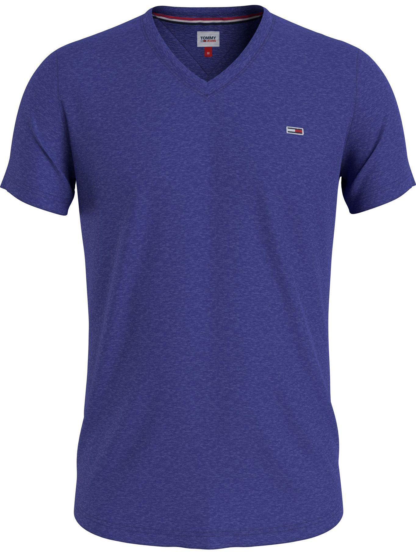 Polera Jaspe V-Neck Azul Tommy Jeans C1-0