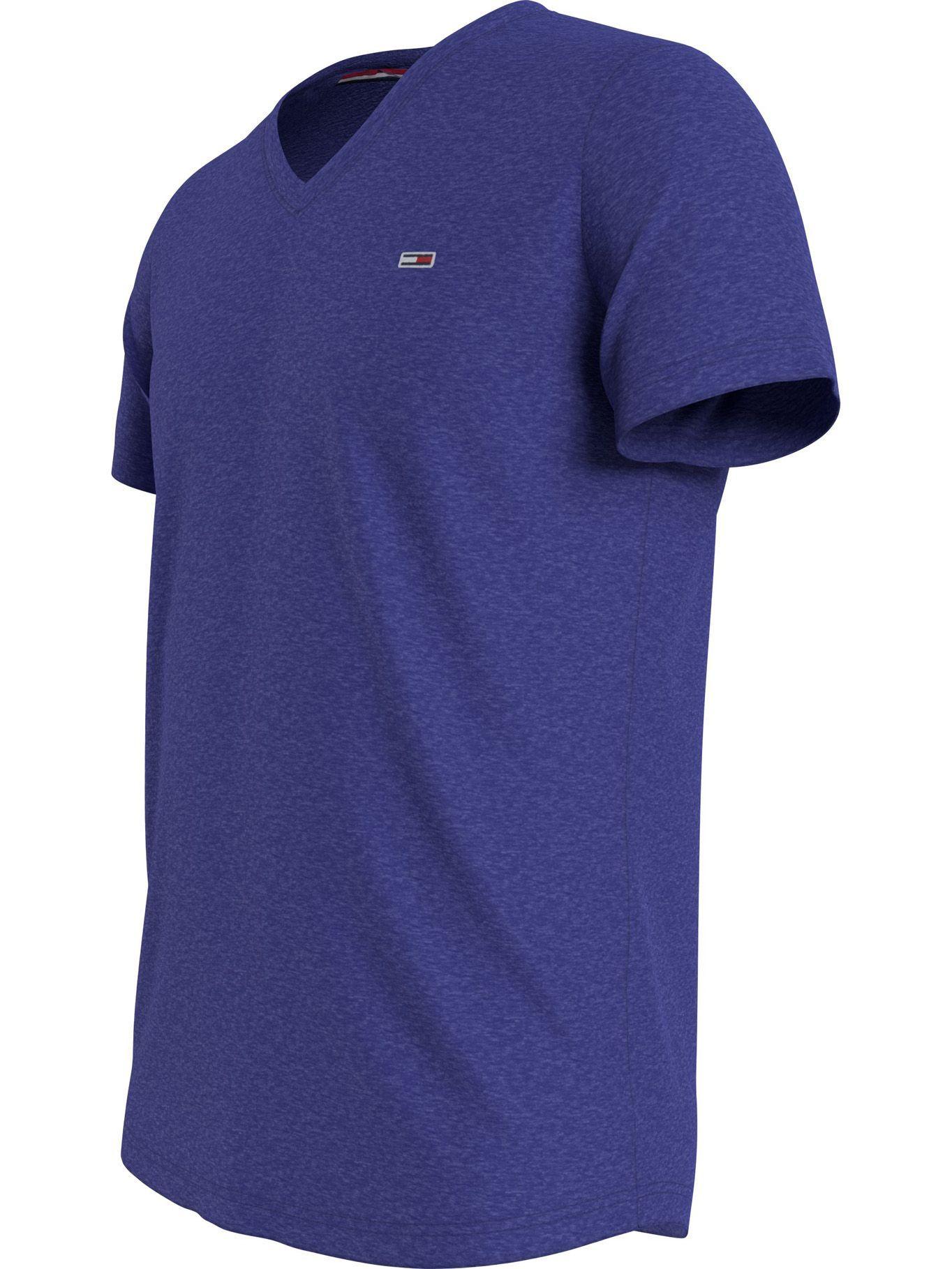 Polera Jaspe V-Neck Azul Tommy Jeans C1-3