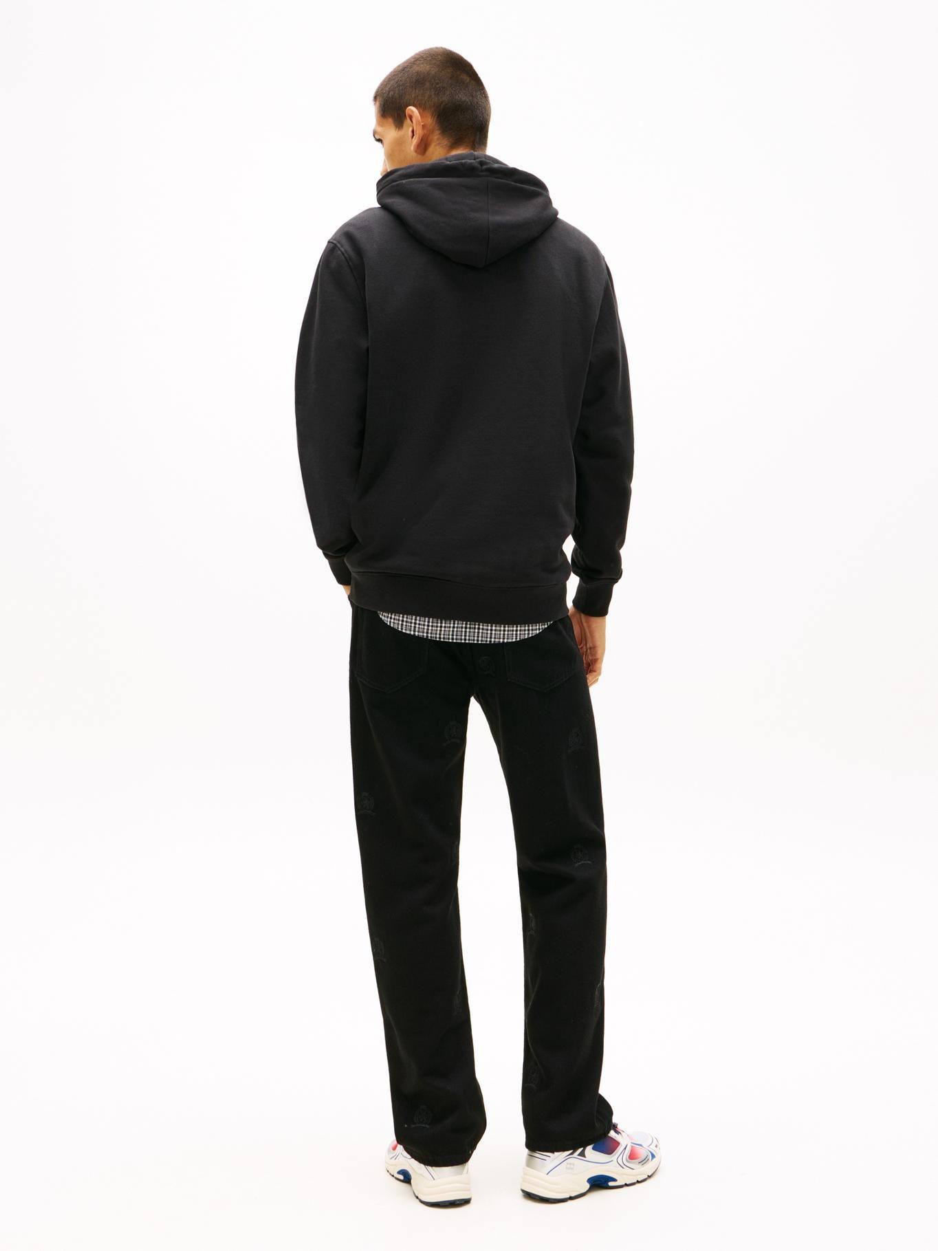 Polerón Hoodie Con Logo Bordado Tommy Jeans Negro-2