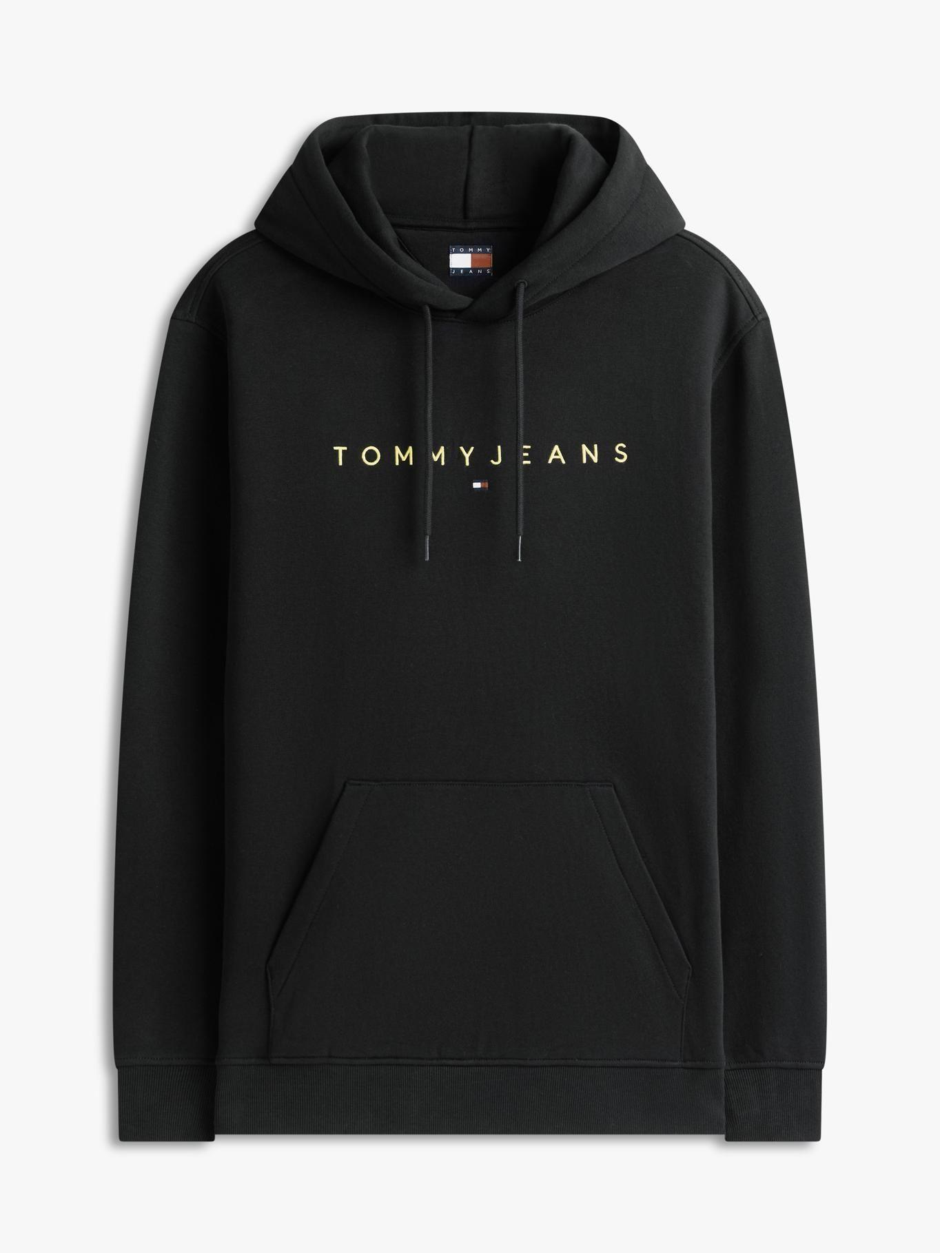 Polerón Hoodie Con Logo Bordado Tommy Jeans Negro-4