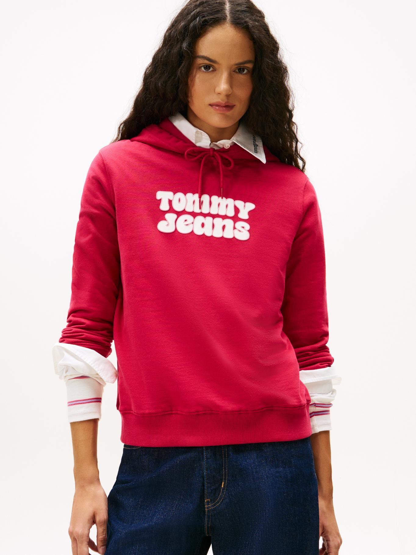 Polerón Hoodie Regular Fit Rojo Tommy Jeans-0