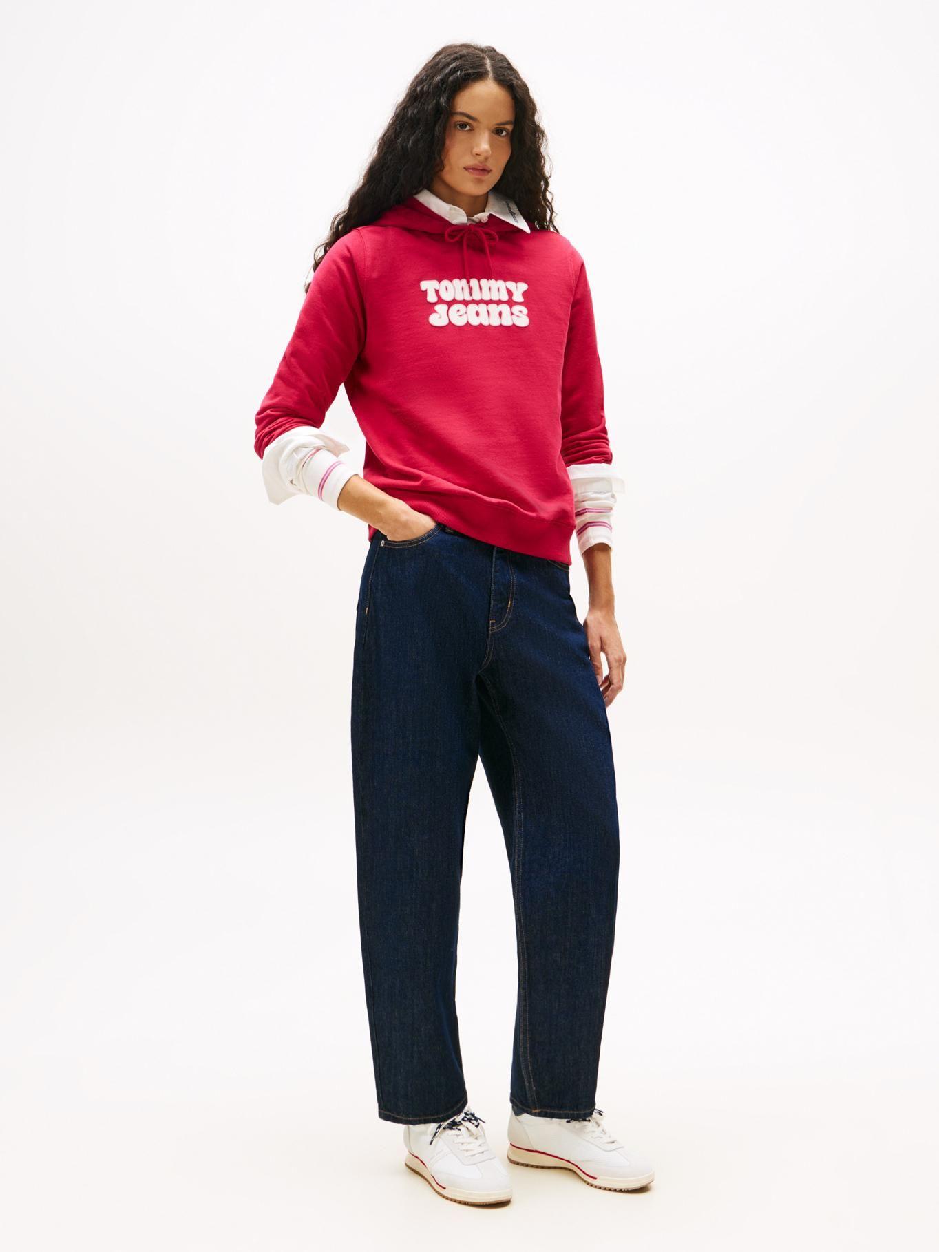 Polerón Hoodie Regular Fit Rojo Tommy Jeans-1
