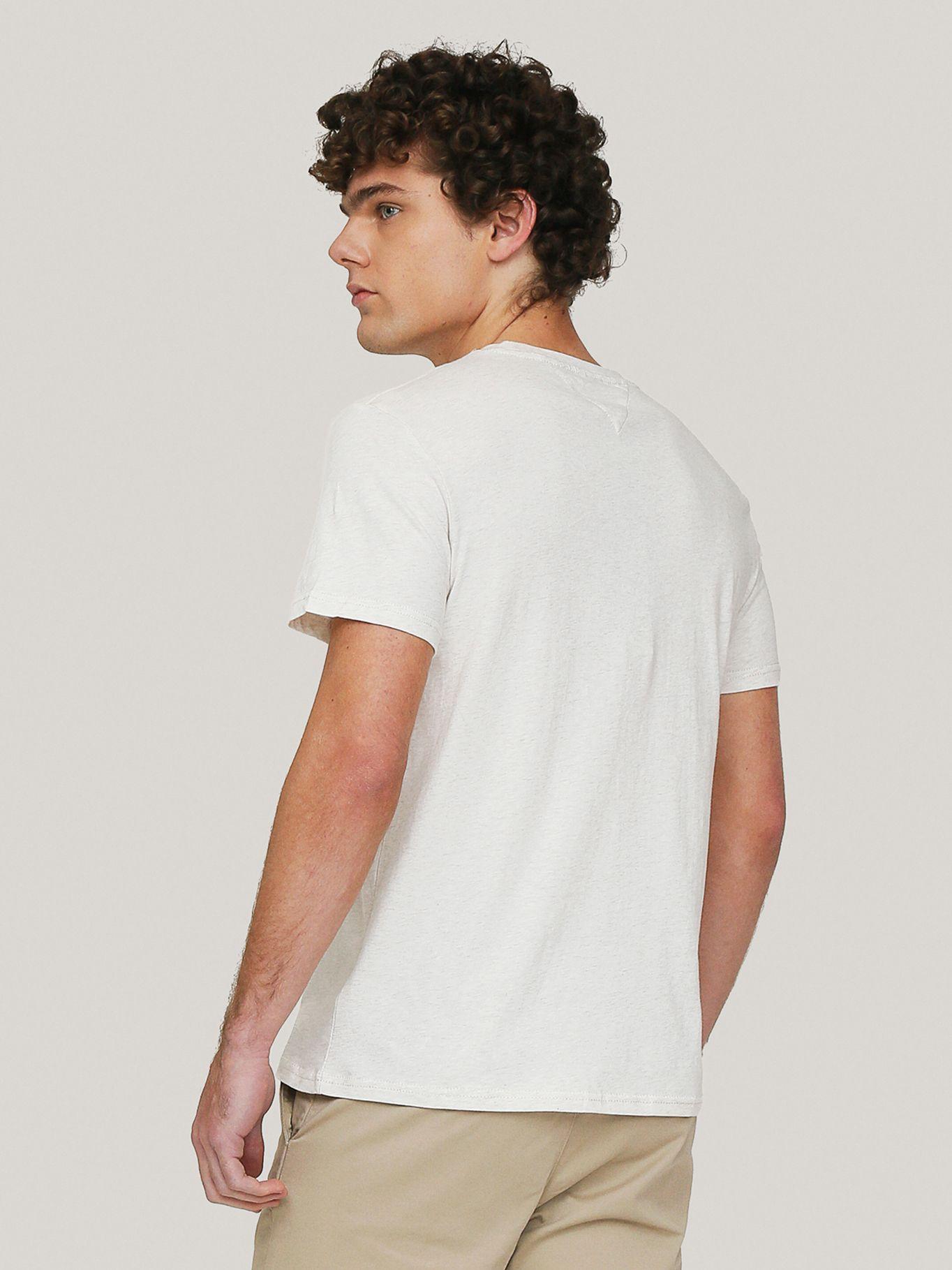 Polera Linear Chest de Logo Slim Fit Blanco Tommy Jeans-3