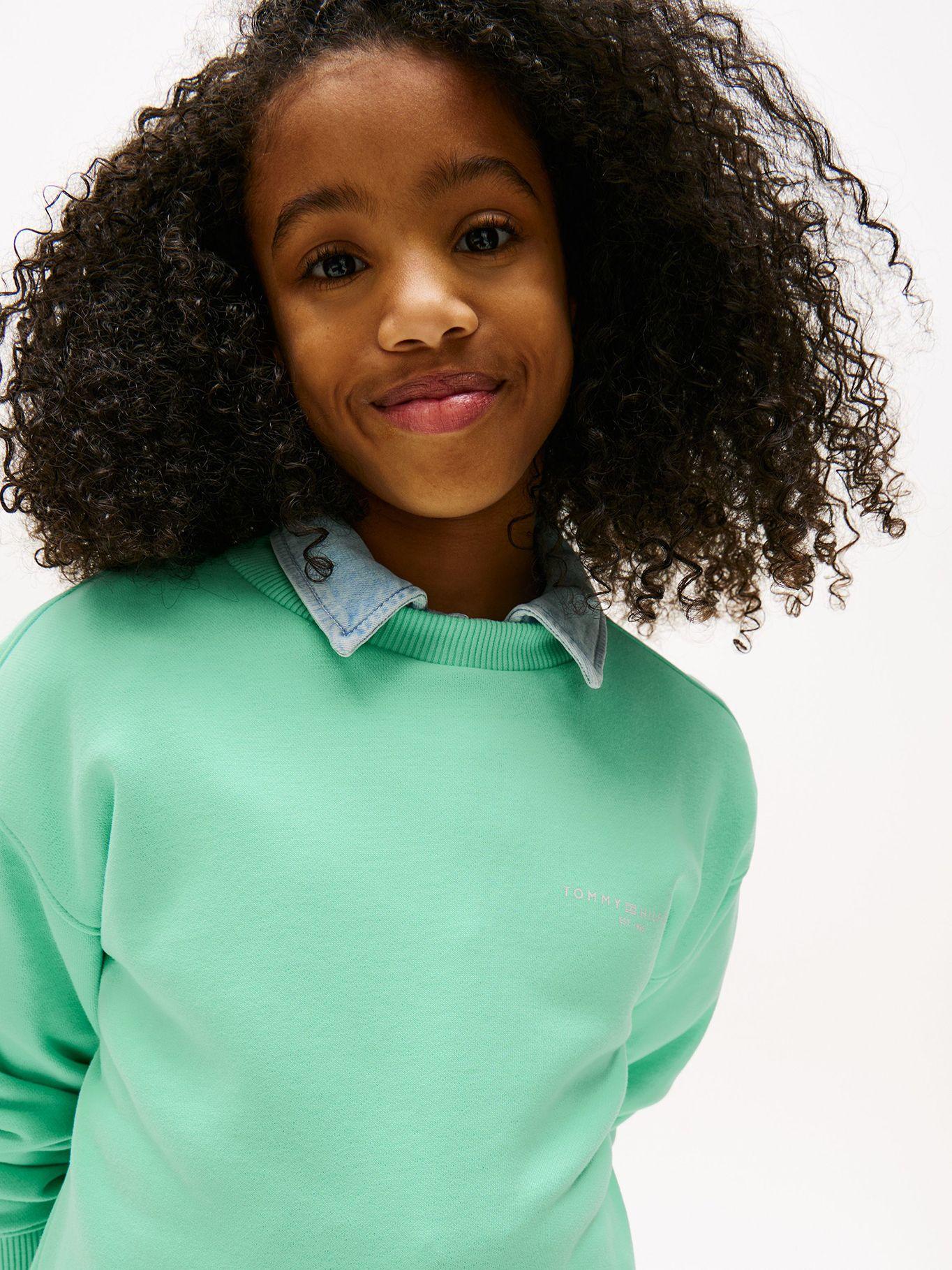 Polerón Con Cuello Redondo Y Logo Verde Tommy Hilfiger-7