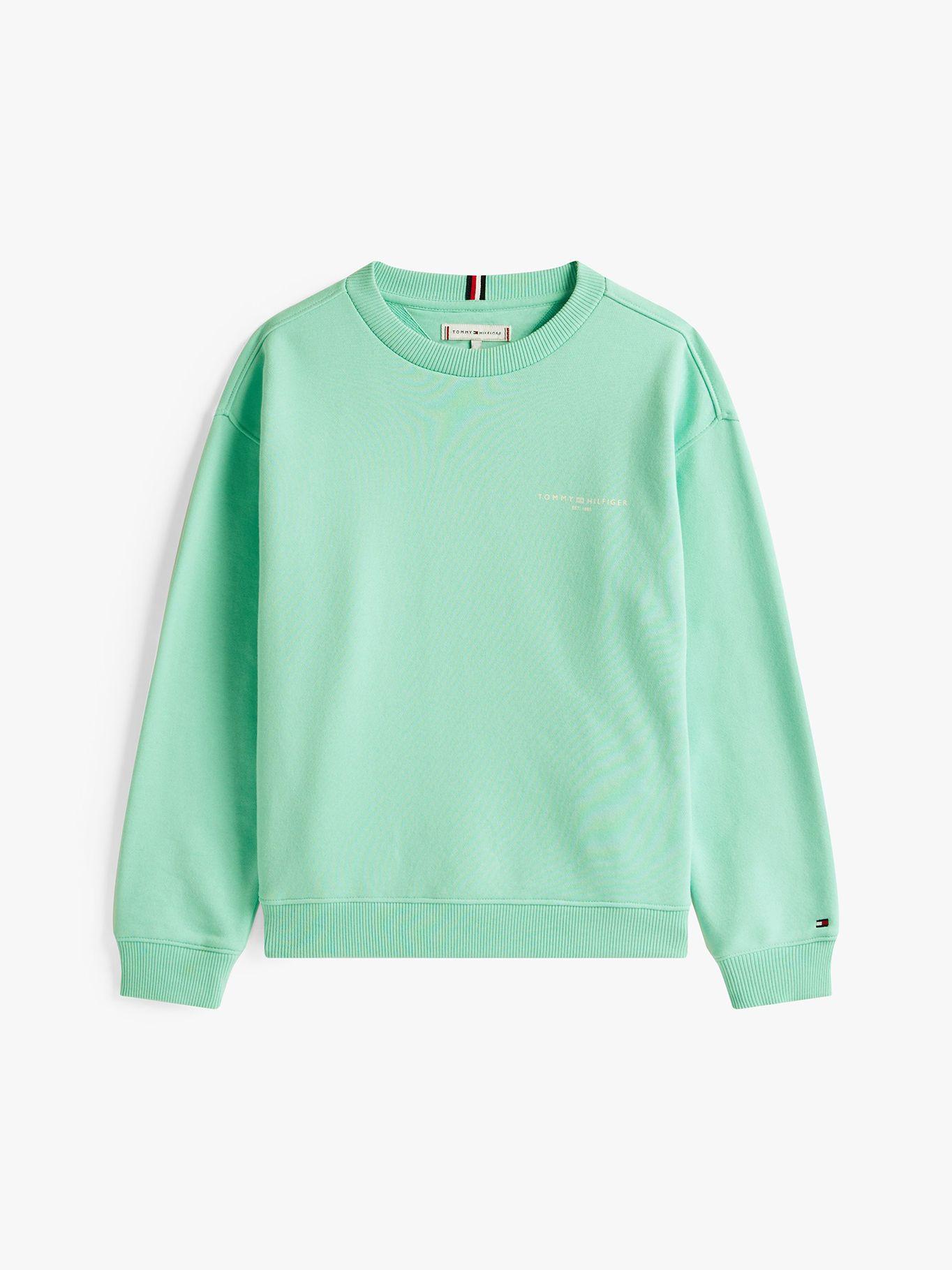 Polerón Con Cuello Redondo Y Logo Verde Tommy Hilfiger-8