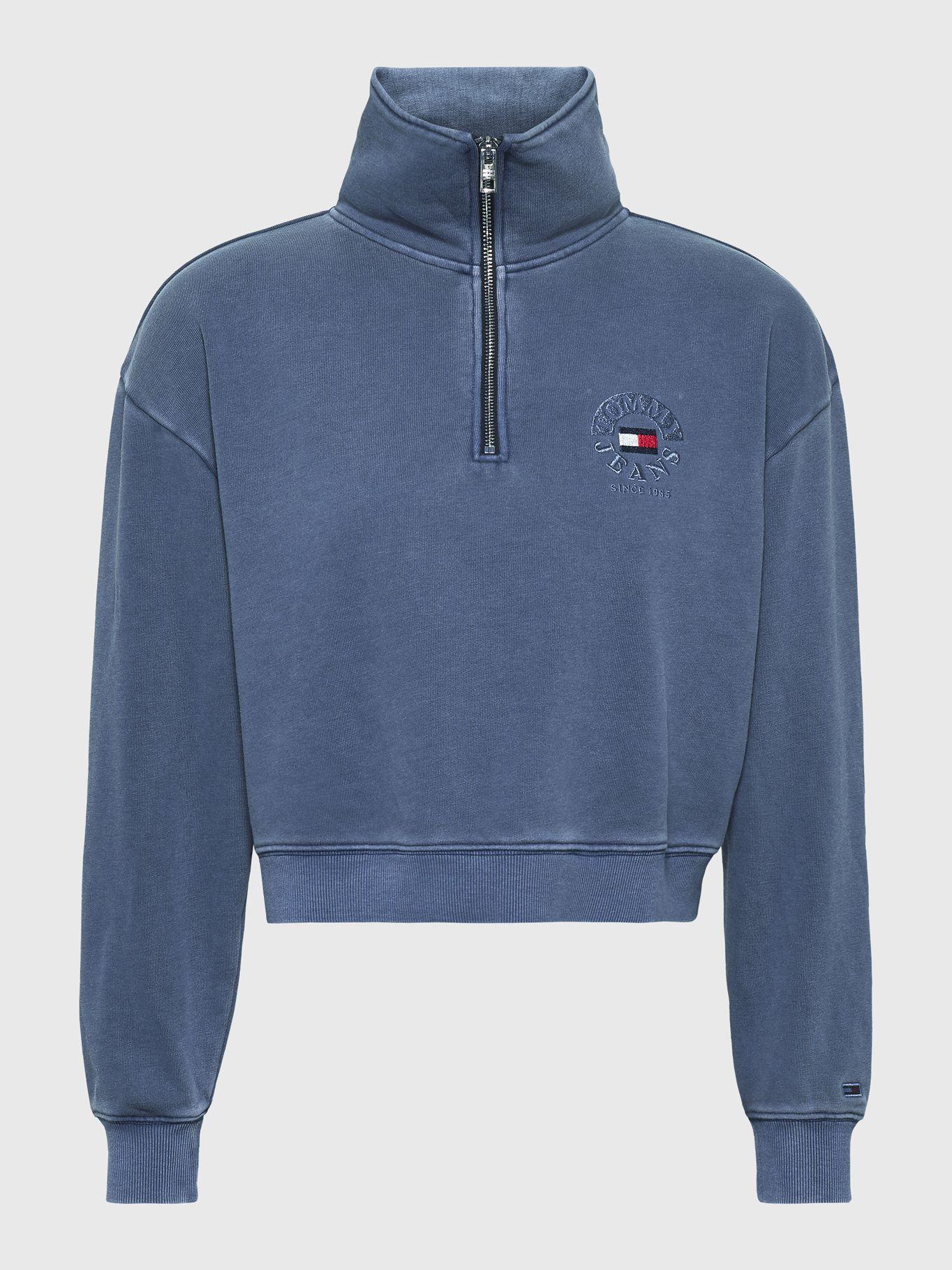 Polerón Relaxed Timeless Con Cierre Azul Tommy Hilfiger-4