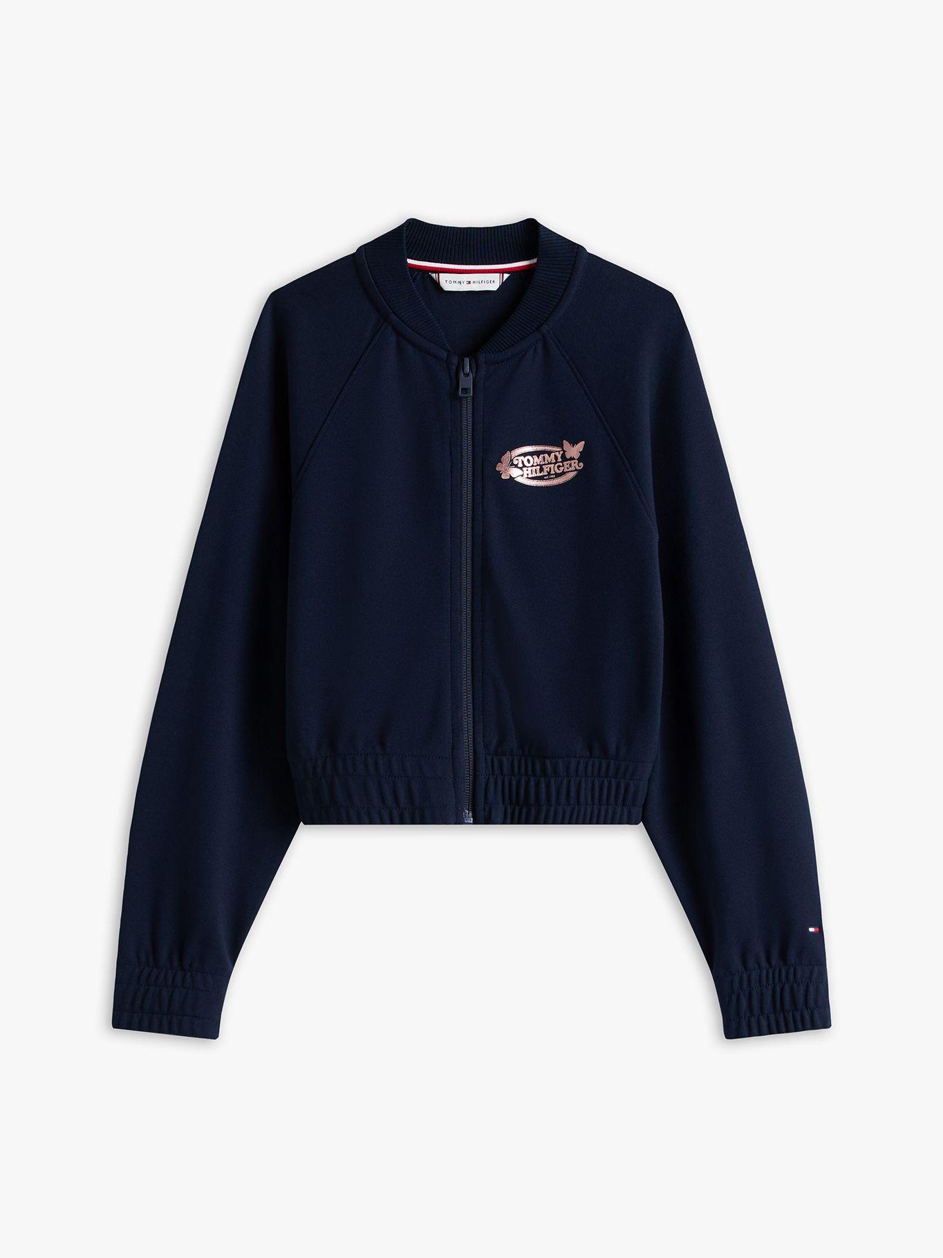Chaqueta Interlock Con Cierre Azul Tommy Hilfiger-4