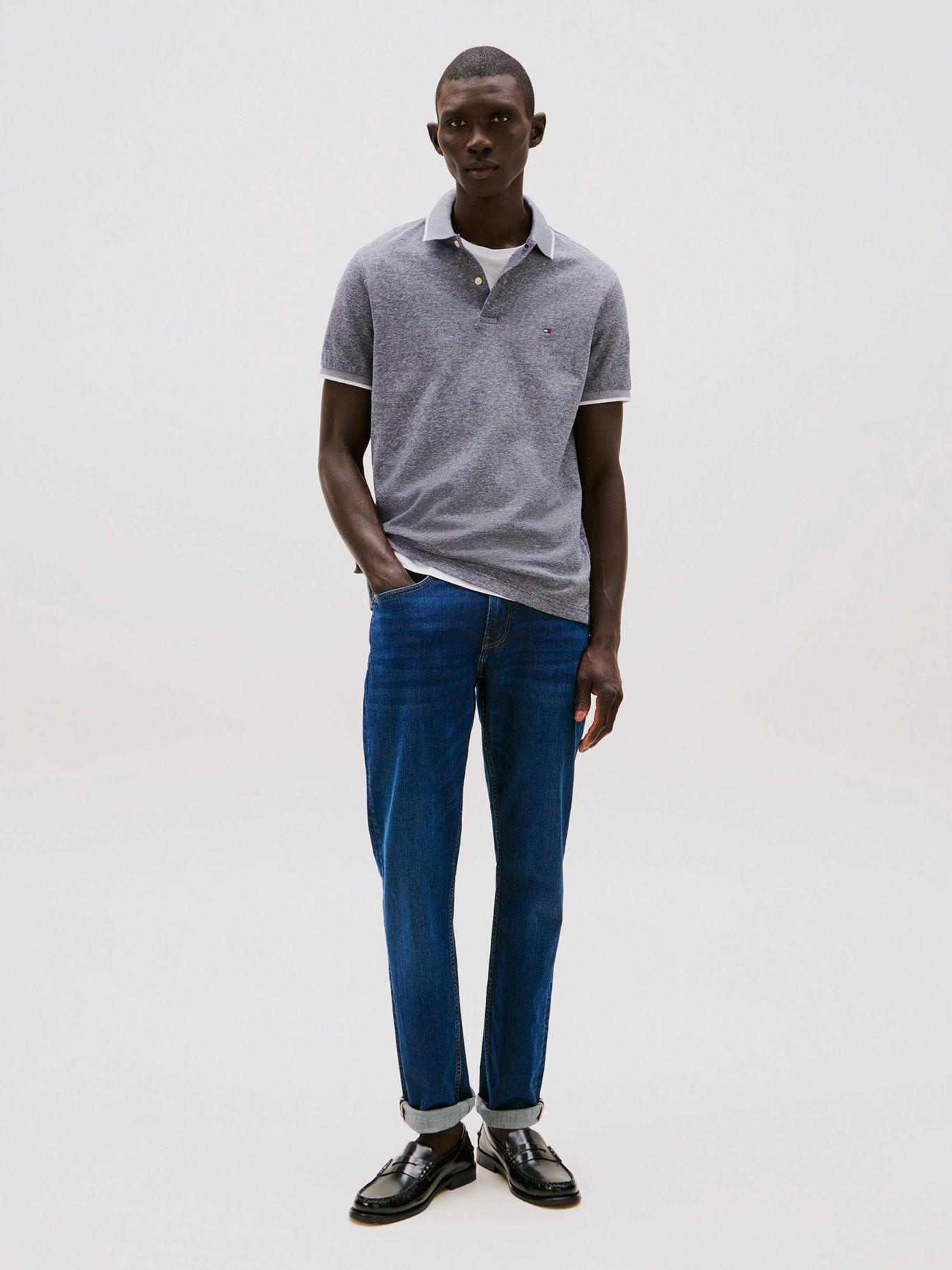 Polo Regular Fit Con Logo Azul Tommy Hilfiger-1
