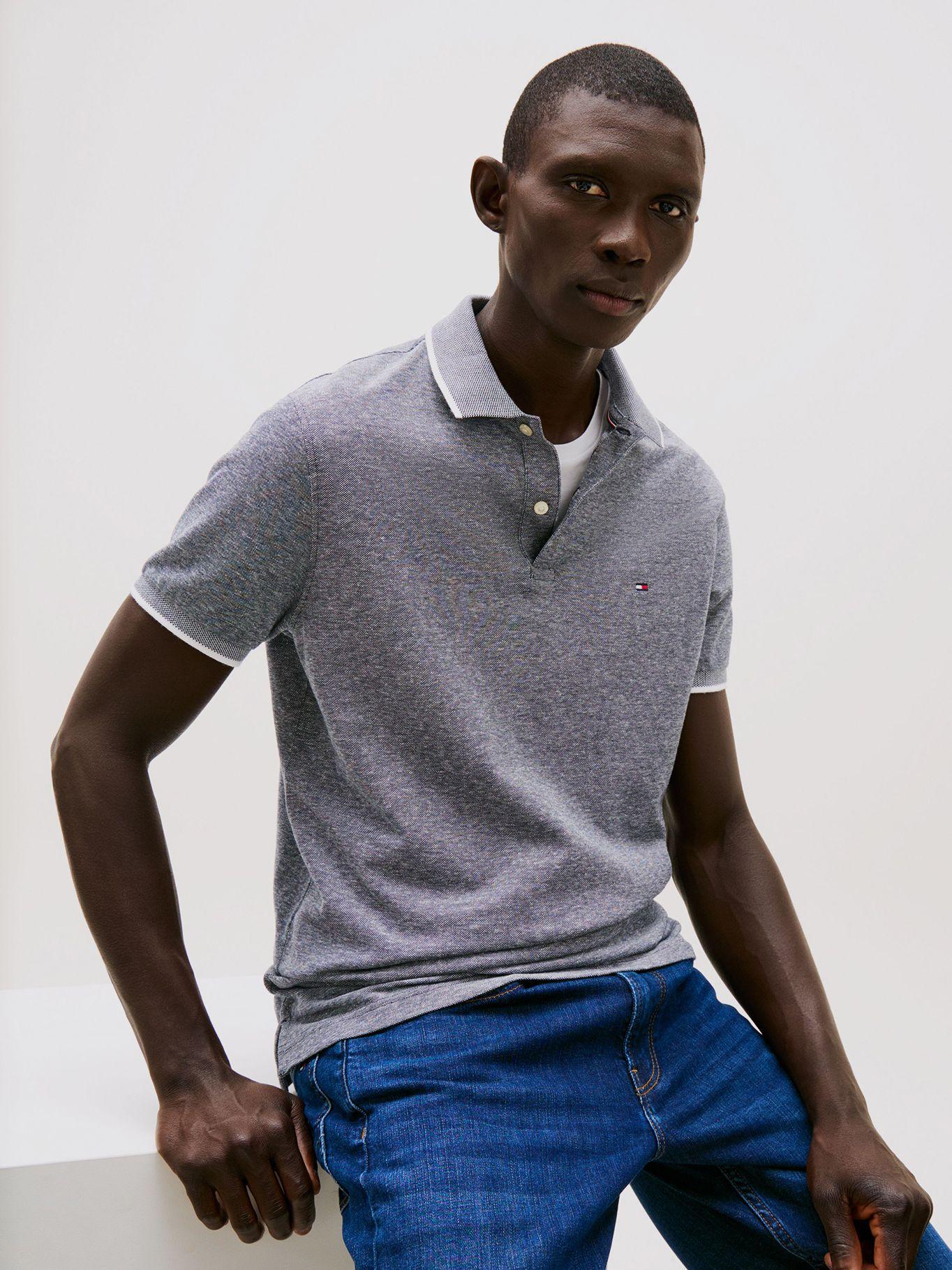Polo Regular Fit Con Logo Azul Tommy Hilfiger-3