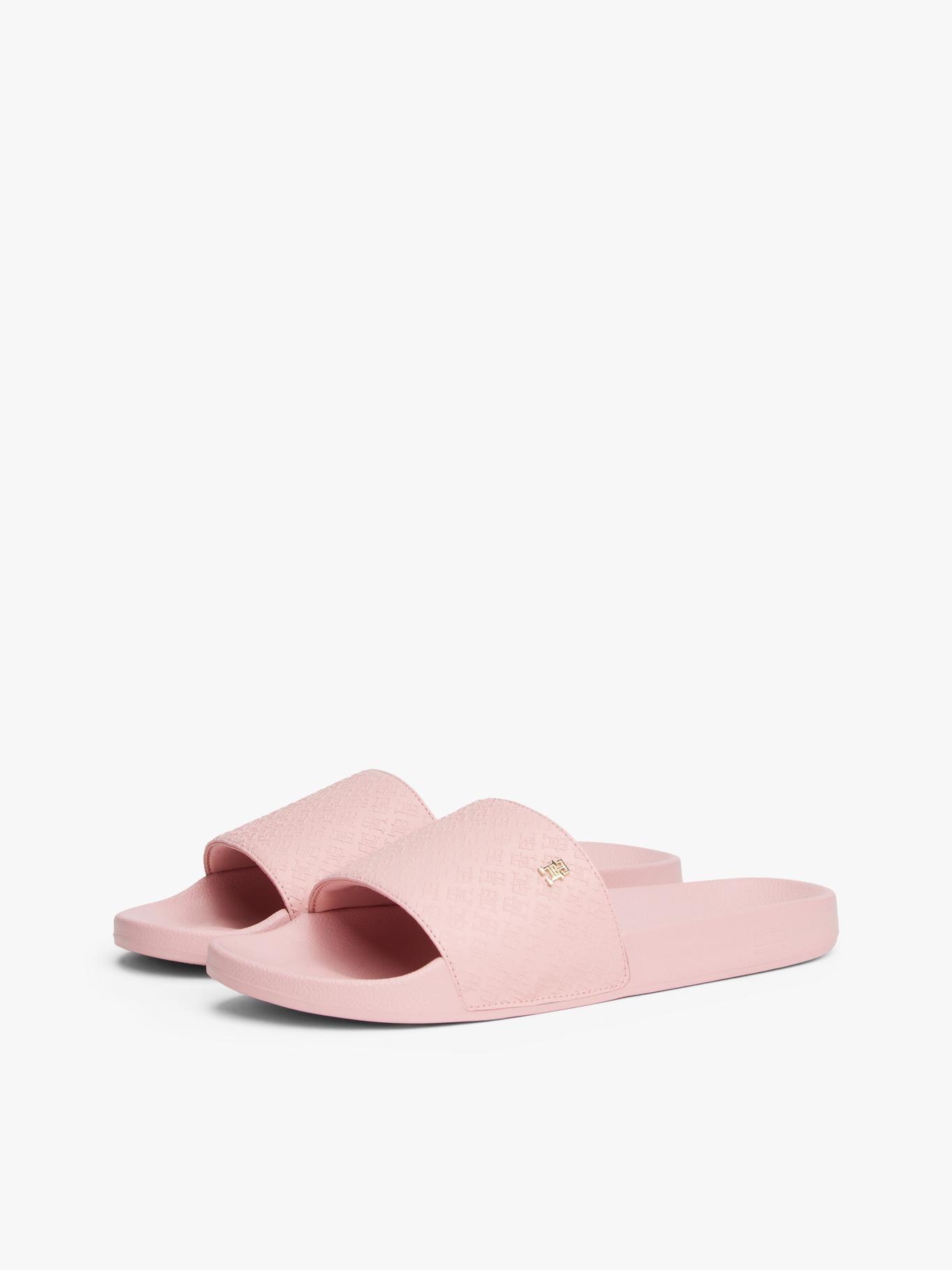 Sandalias Con Monogram Rosado Tommy Hilfiger-0