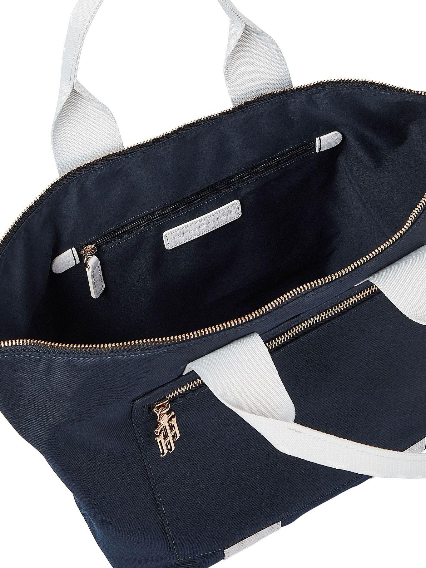 Bolso Tote Con Cinta Distintiva Azul Tommy Hilfiger-2
