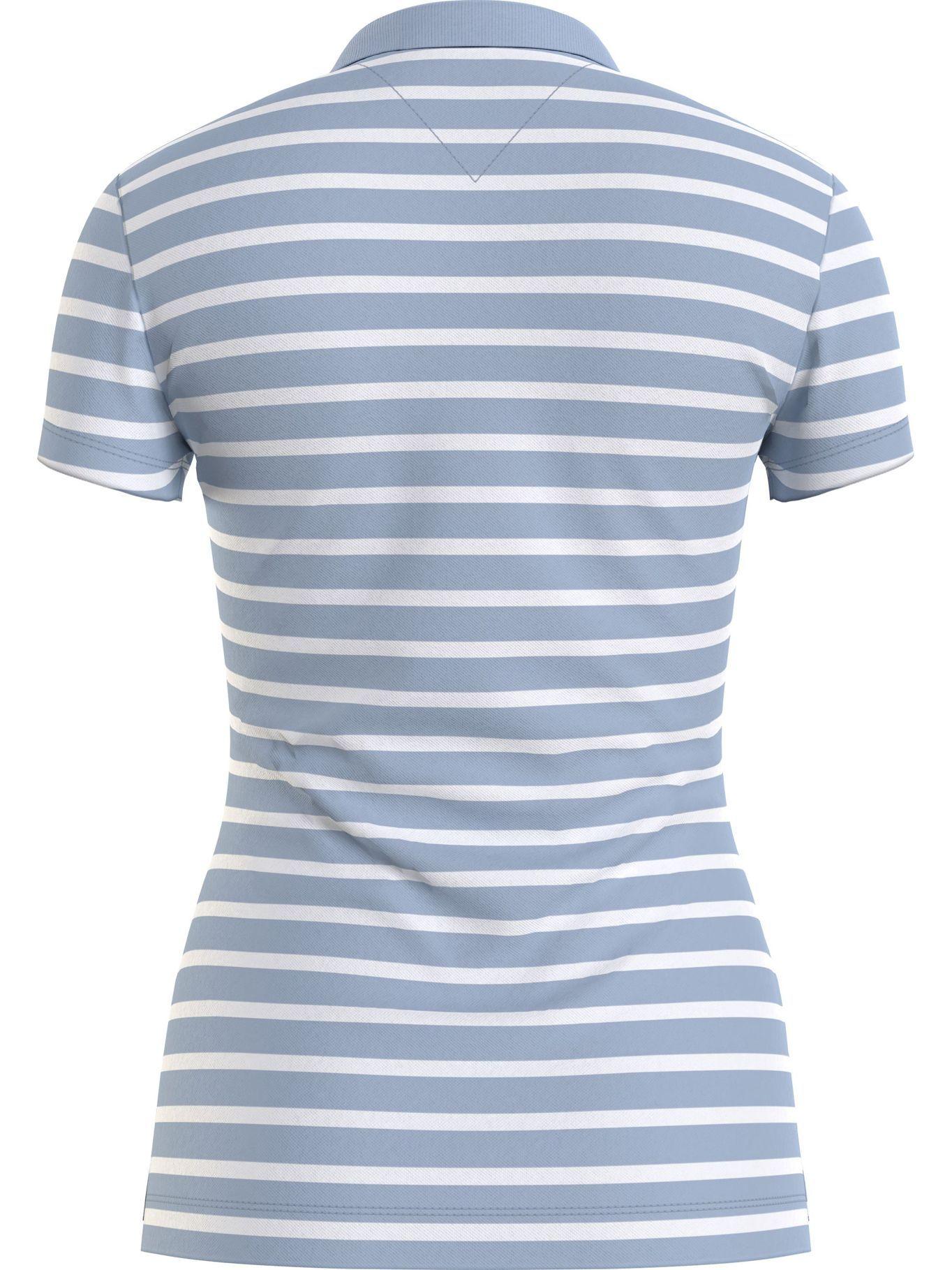 Polo De Rayas Slim Fit Celeste Tommy Hilfiger-1