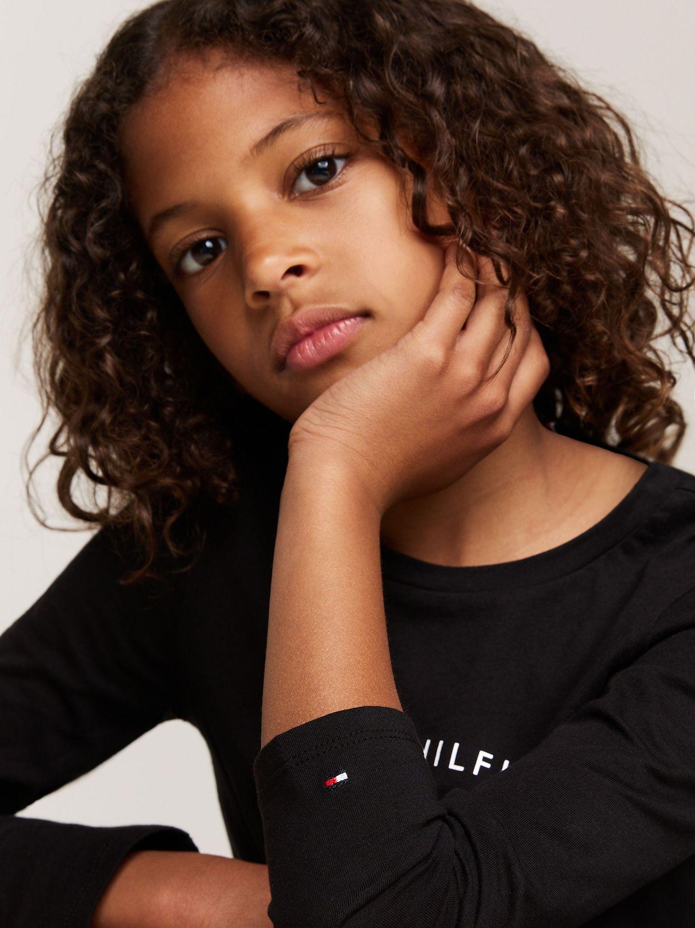 Polera De Niña Essential Cotton Negro Tommy Hilfiger-3