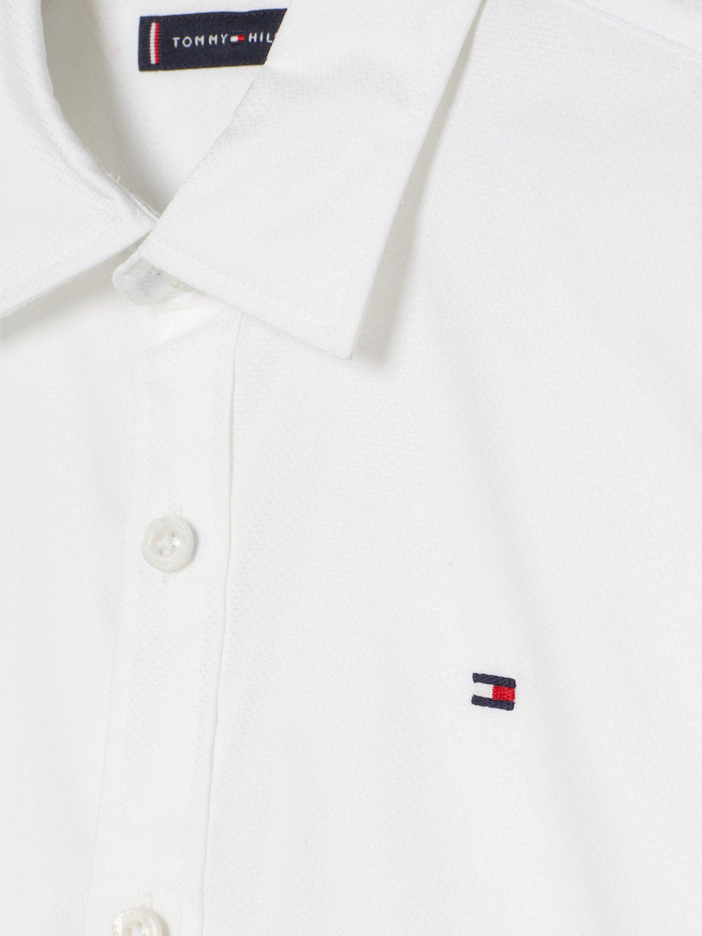 CAMISA DOBBY DE ALGODÓN LOGO BLANCO TOMMY HILFIGER-2