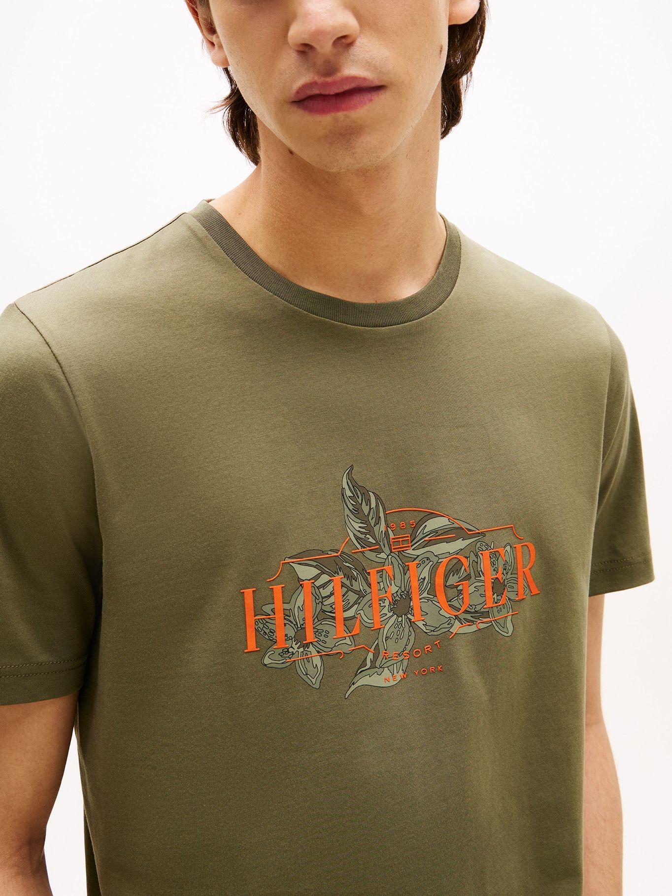 Polera Logo Tropical Floral Verde PLI Tommy Hilfiger-3