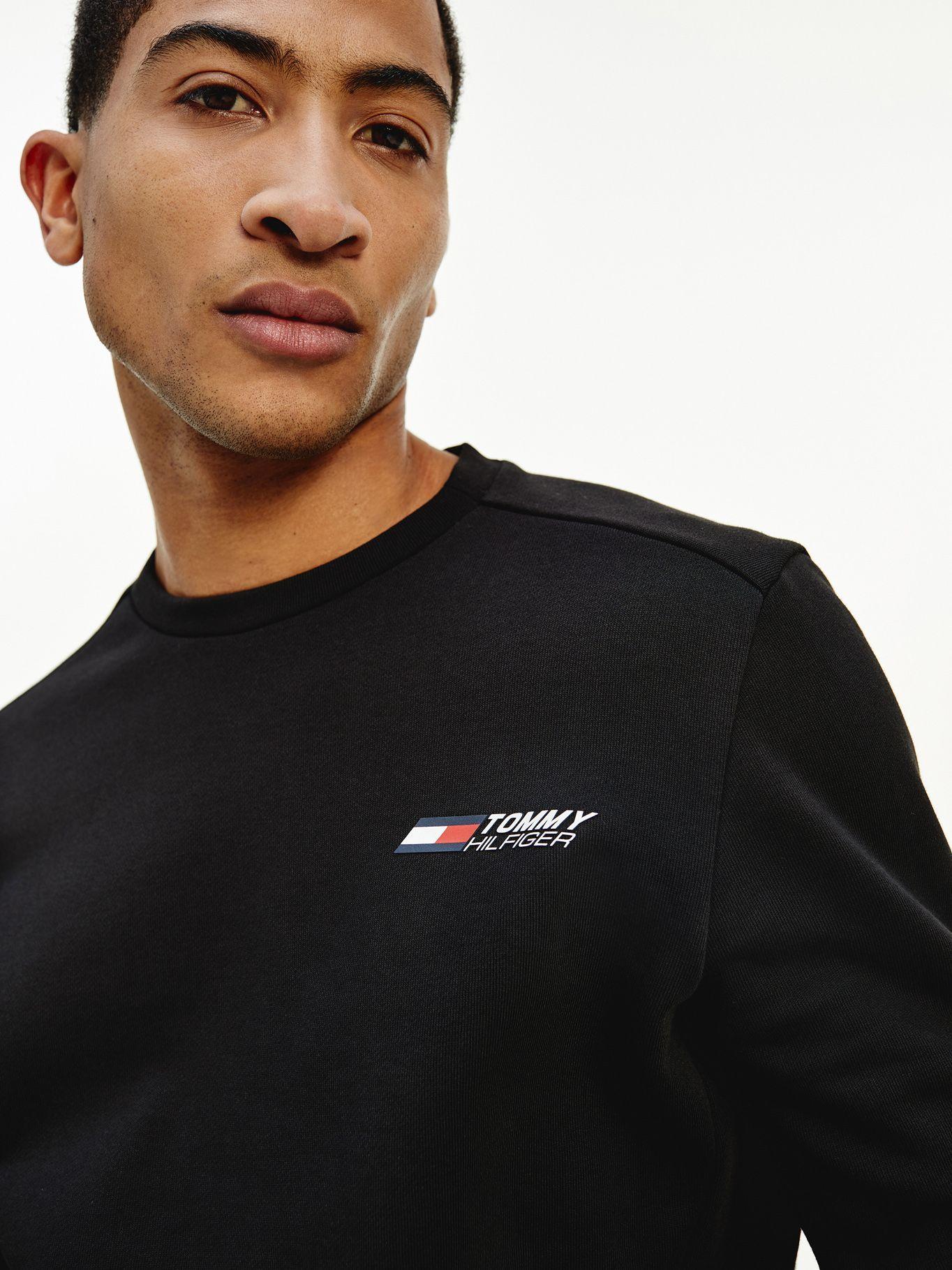 Polerón Sport Terry Logo Negro Tommy Hilfiger-2