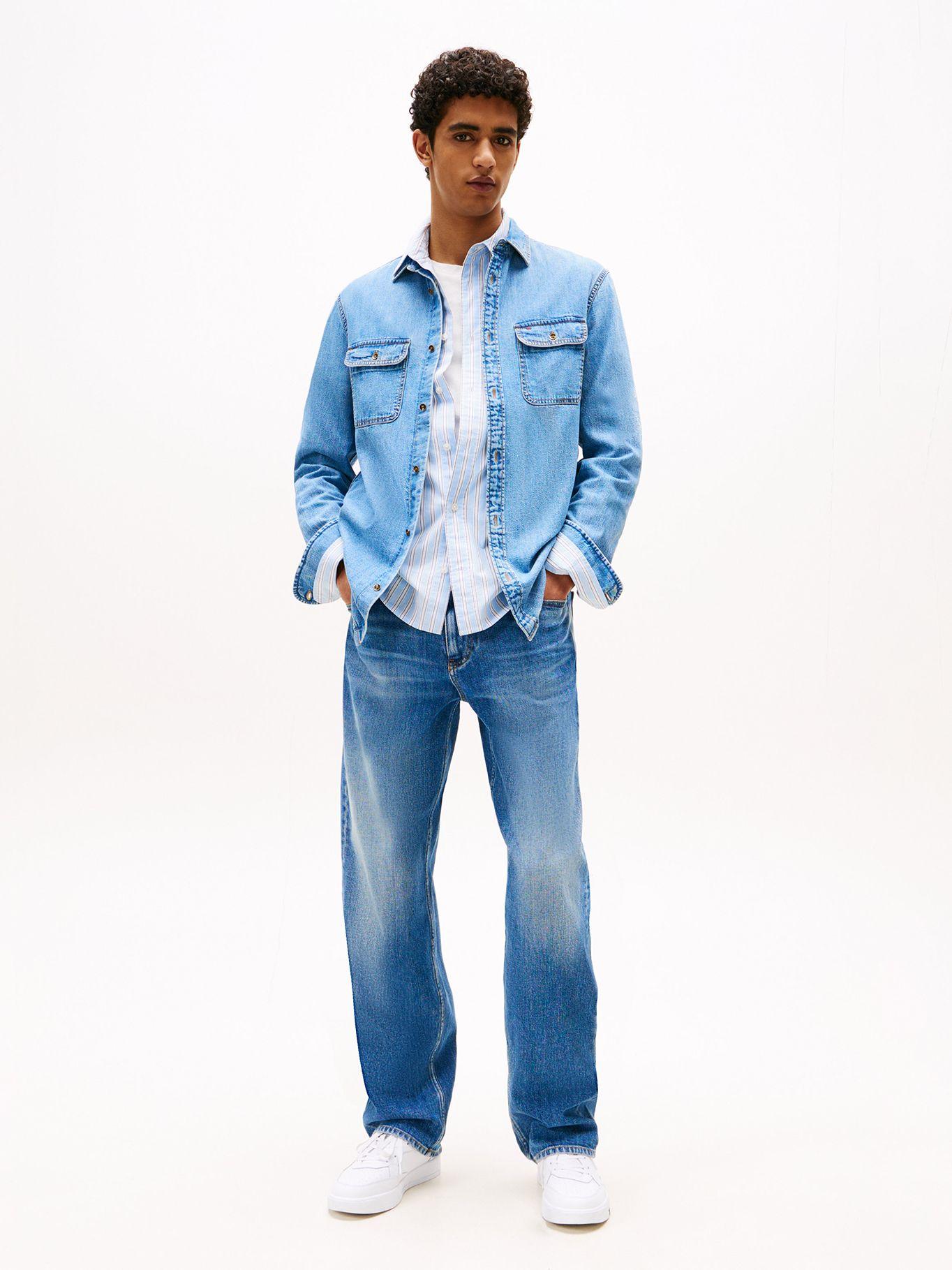 Camisa Denim Regular Fit Celeste Tommy Jeans-1