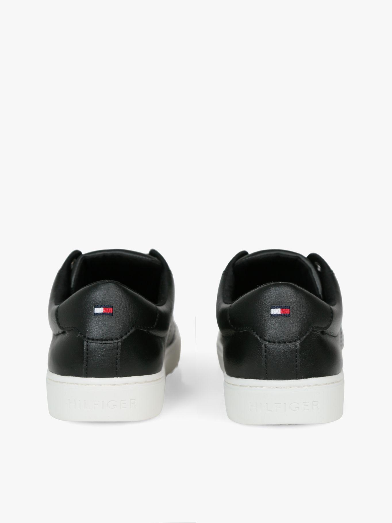 Zapatillas De Tenis En Cuero Negro Tommy Hilfiger-2